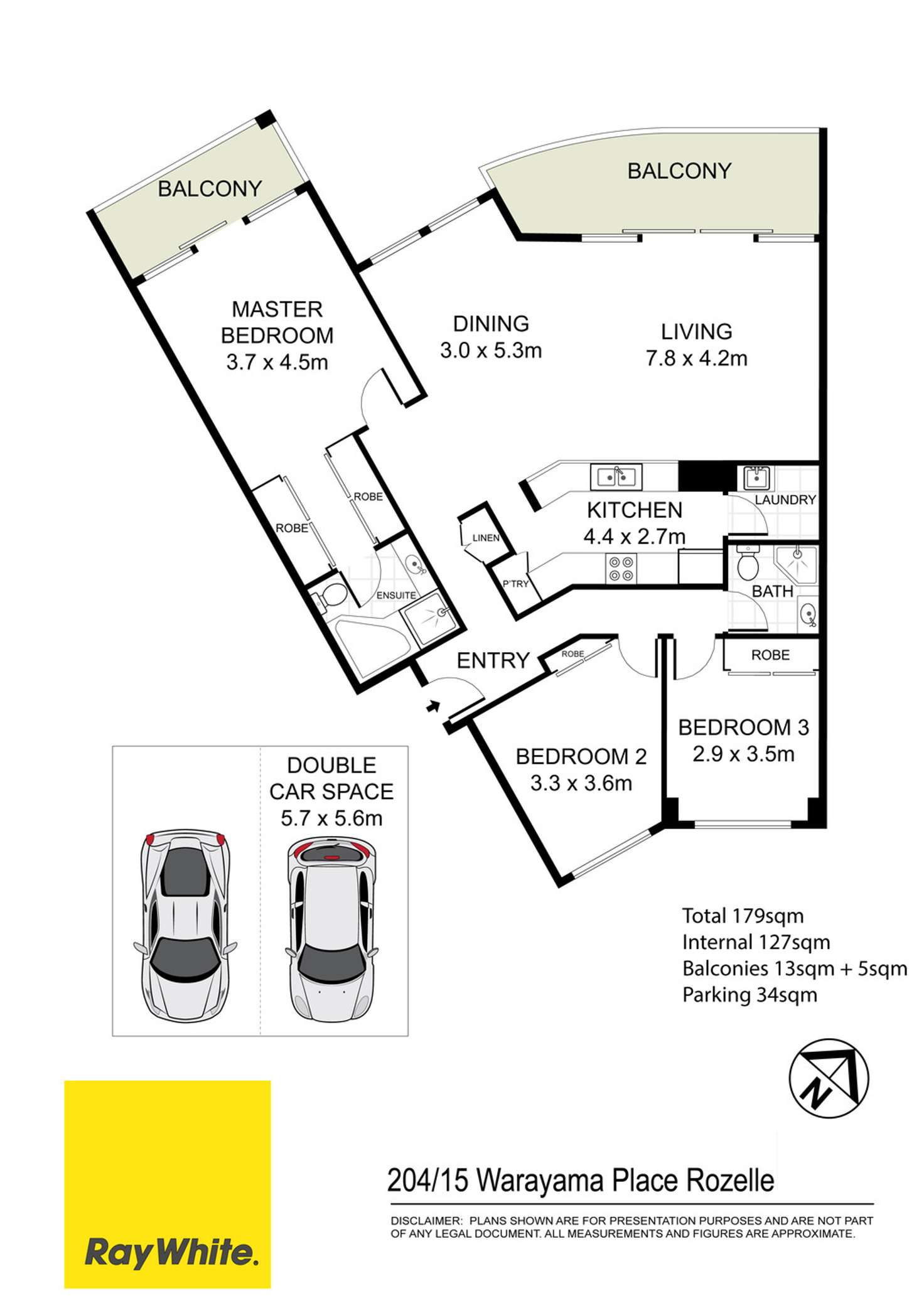 Floorplan of Homely apartment listing, 204/15 Warayama Place, Rozelle NSW 2039