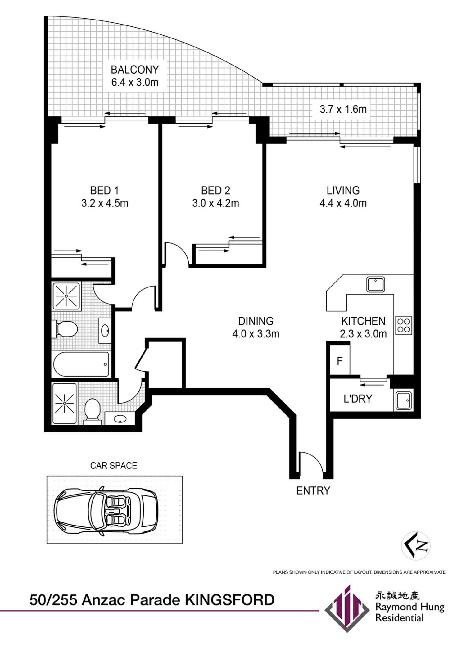 Floorplan of Homely apartment listing, 50/255-271 Anzac Parade, Kingsford NSW 2032