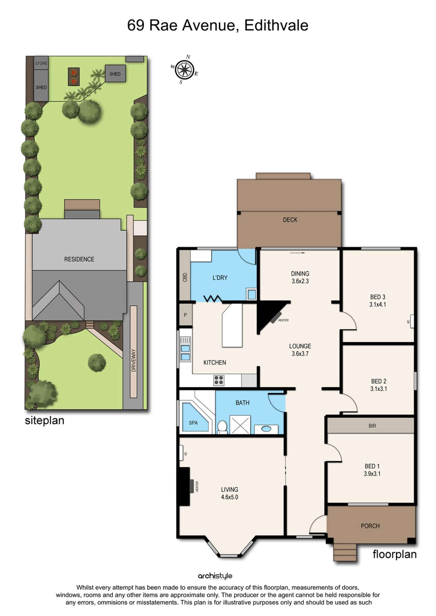 Floorplan of Homely house listing, 69 Rae Avenue, Edithvale VIC 3196