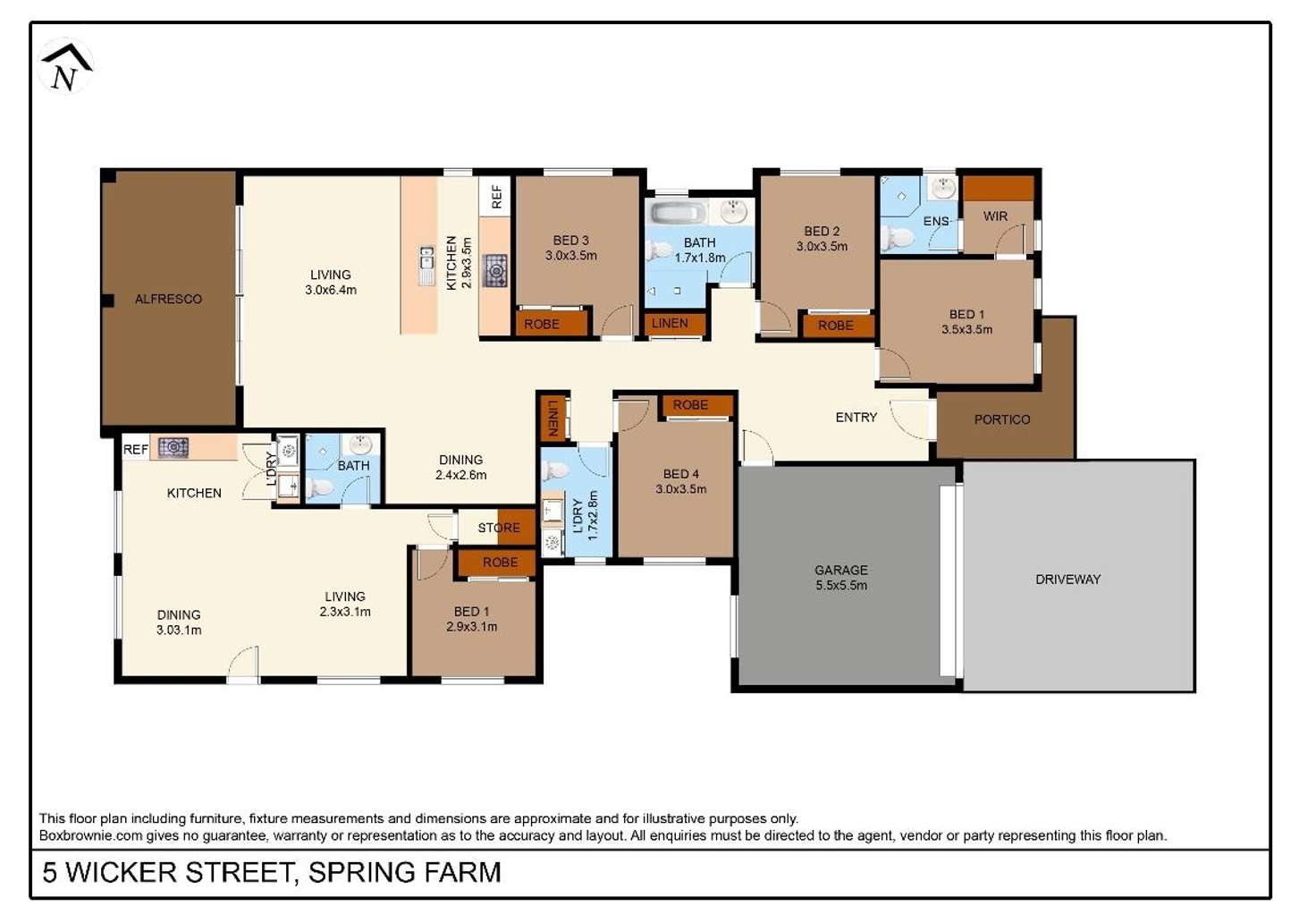 Floorplan of Homely house listing, 5 Wicker Street, Spring Farm NSW 2570