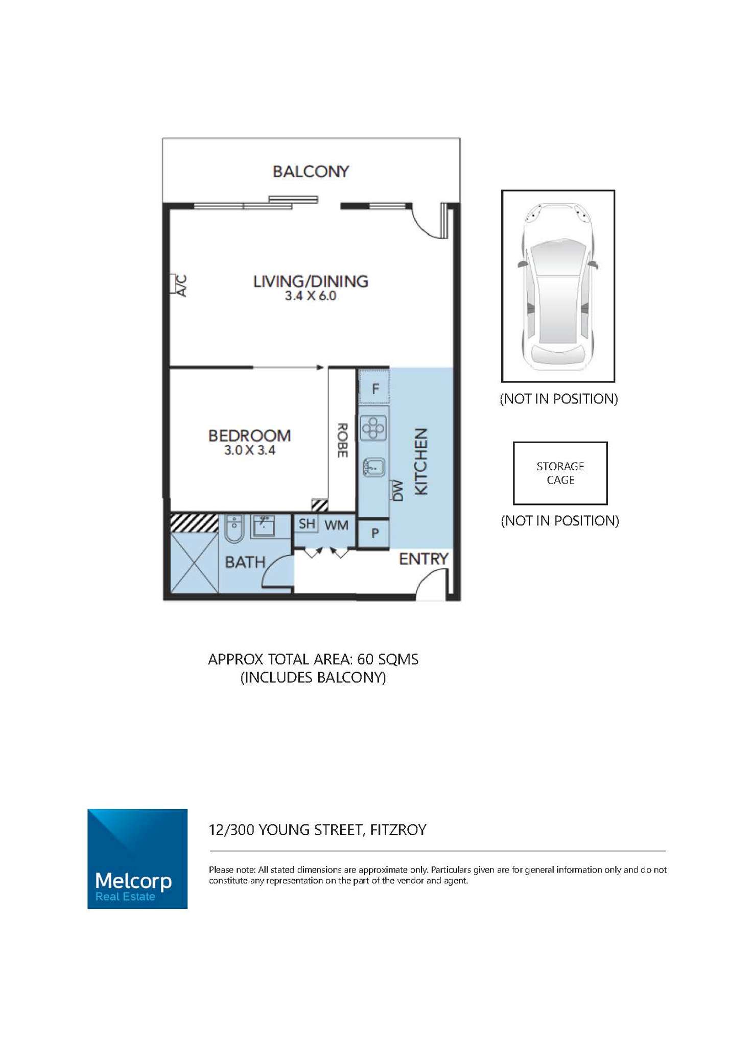 Floorplan of Homely apartment listing, 112/300 Young St, Fitzroy VIC 3065