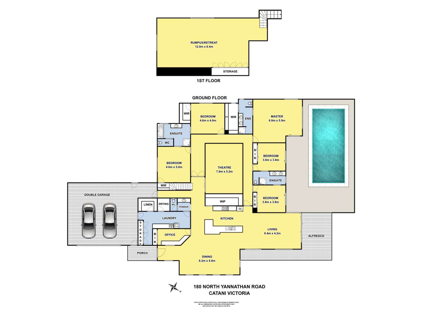 Floorplan of Homely dairy listing, 180 North Yannathan Road, Catani VIC 3981