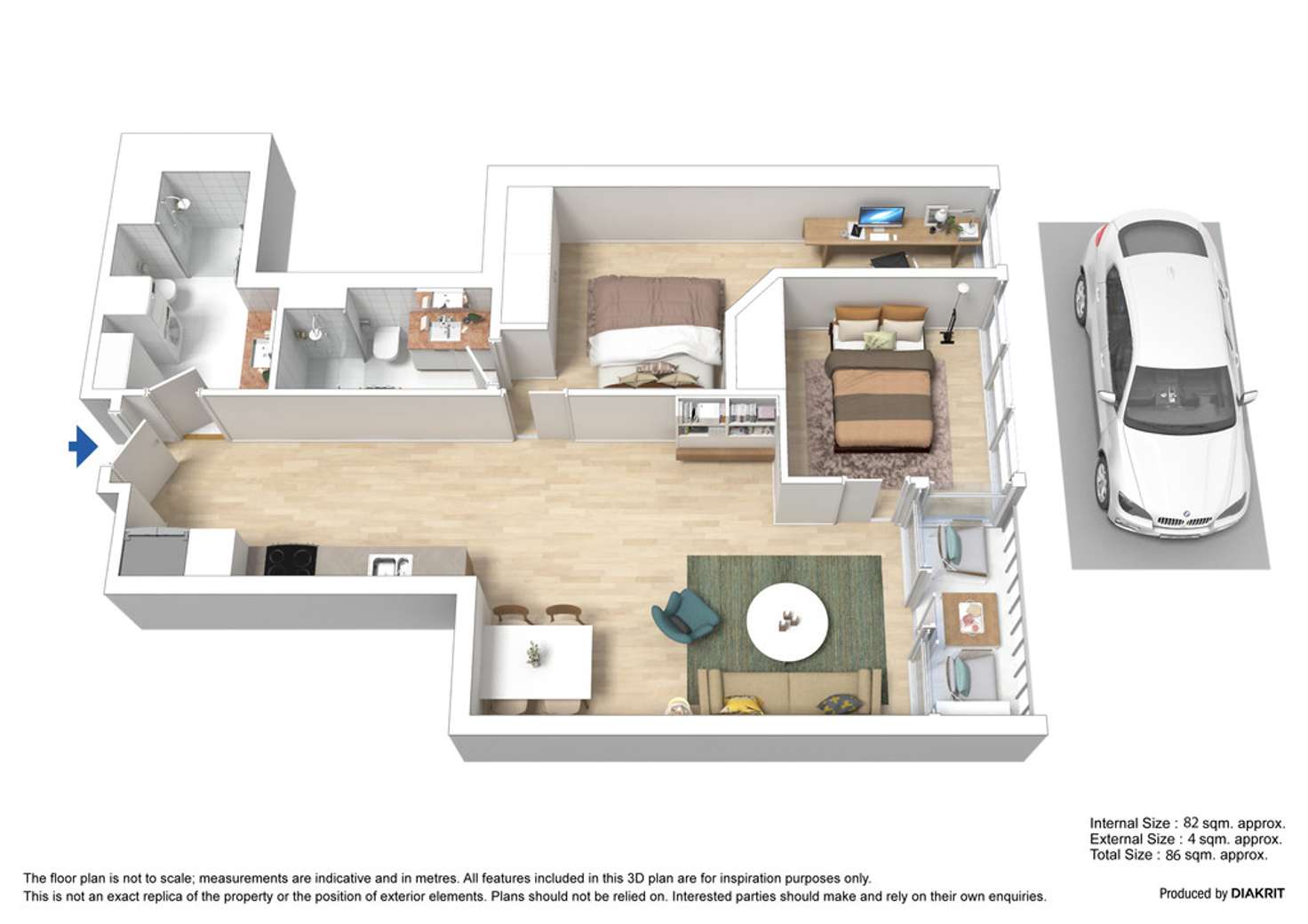 Floorplan of Homely apartment listing, 2312/151 City Road, Southbank VIC 3006