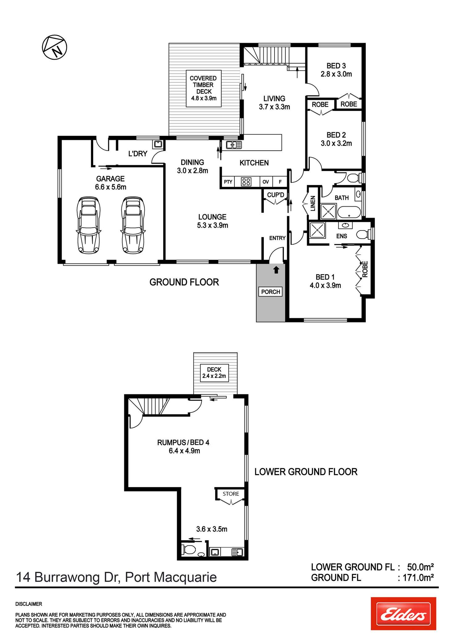 Floorplan of Homely house listing, 14 Burrawong Drive, Port Macquarie NSW 2444
