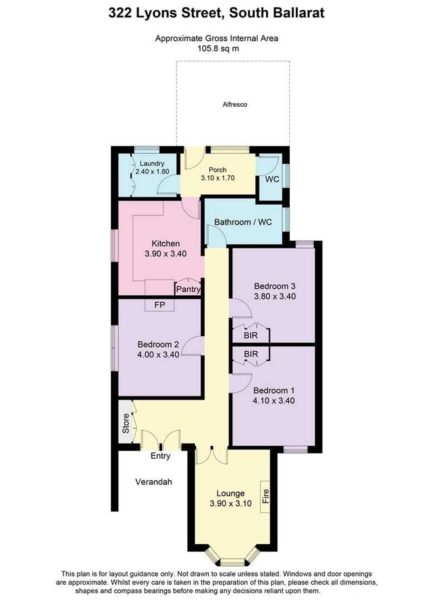 Floorplan of Homely house listing, 322 Lyons Street South, Ballarat Central VIC 3350