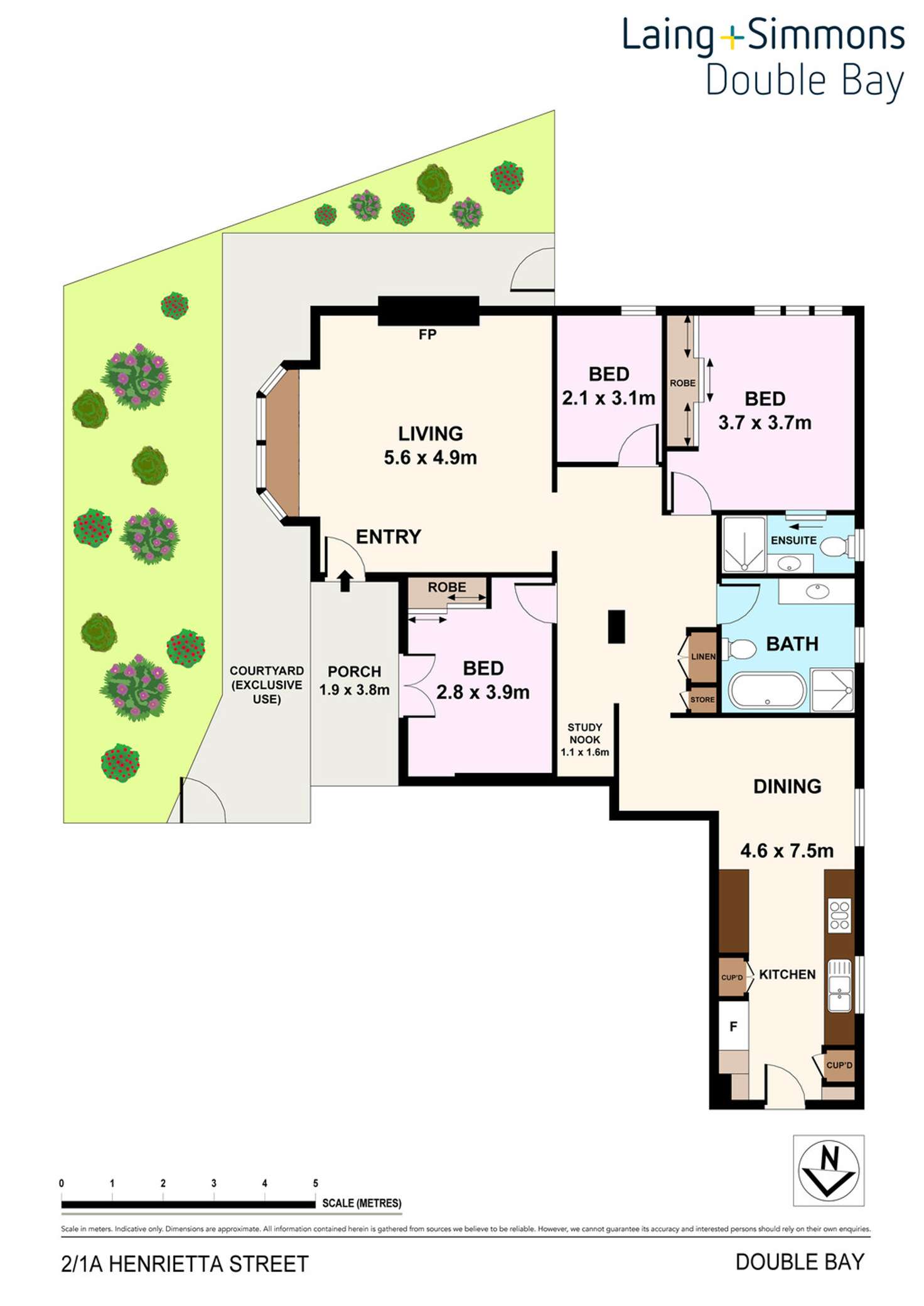 Floorplan of Homely apartment listing, 2/1A Henrietta Street, Double Bay NSW 2028
