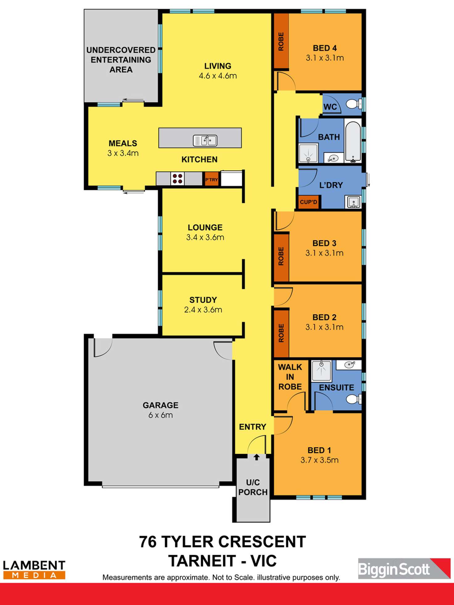 Floorplan of Homely house listing, 76 Tyler Crescent, Tarneit VIC 3029