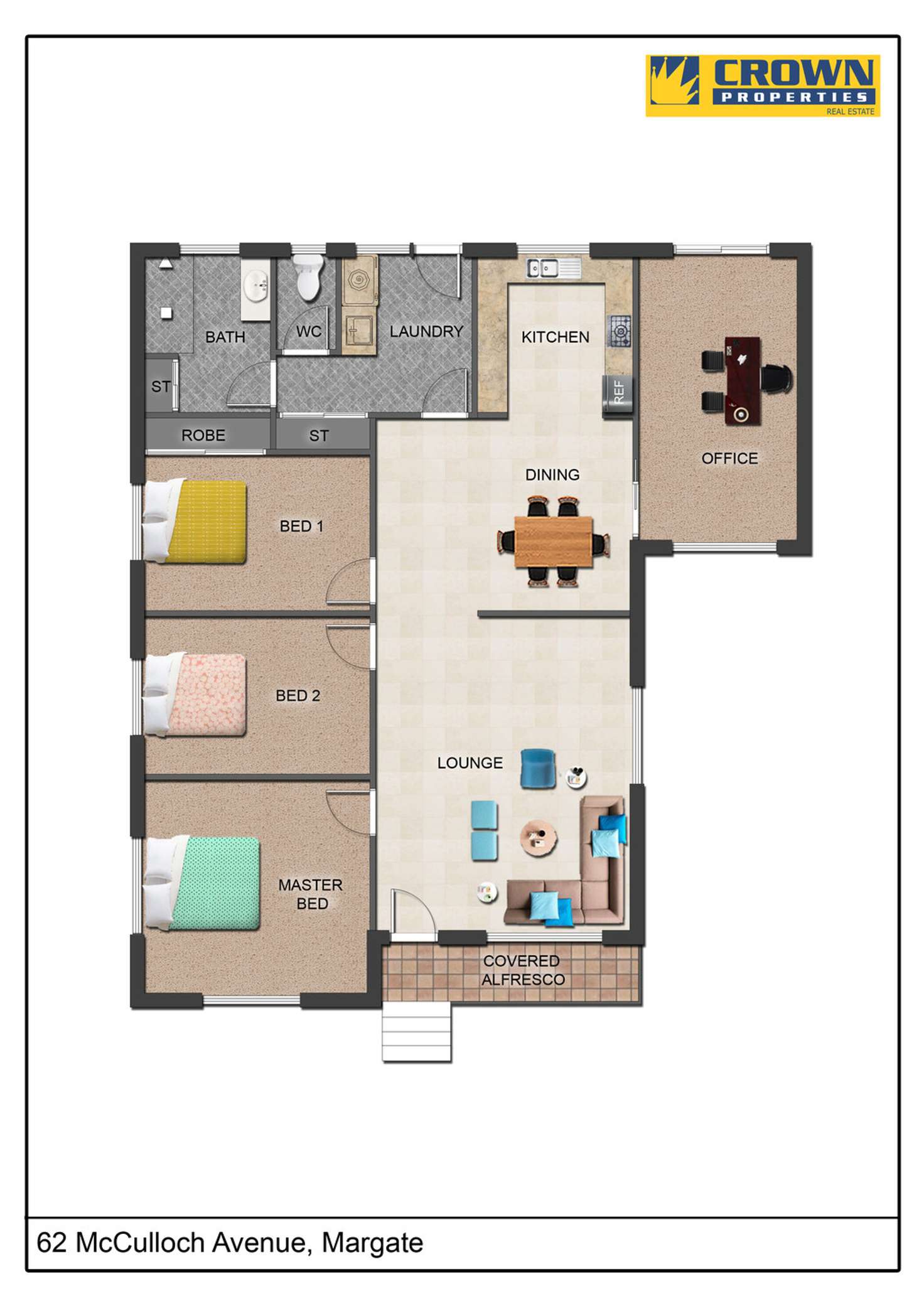 Floorplan of Homely house listing, 62 McCulloch Ave, Margate QLD 4019