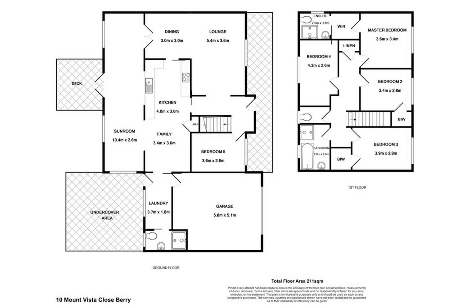 Floorplan of Homely house listing, 10 Mount Vista Close, Berry NSW 2535