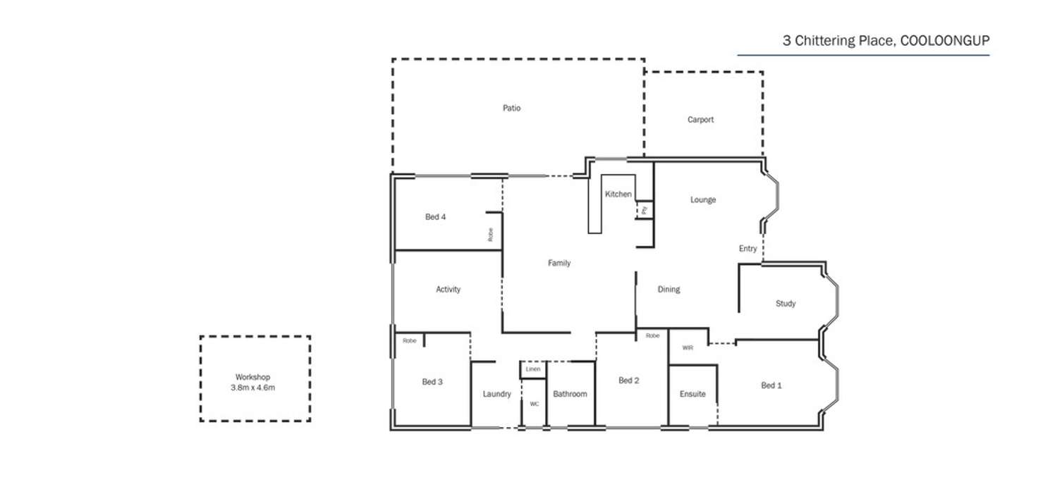 Floorplan of Homely house listing, 3 Chittering Place, Cooloongup WA 6168