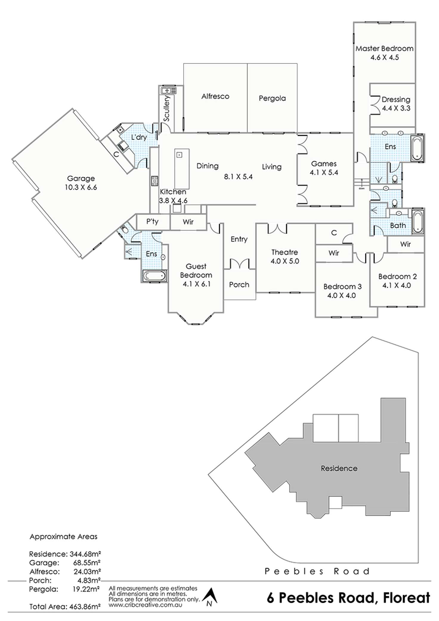 Floorplan of Homely house listing, 6 Peebles Road, Floreat WA 6014
