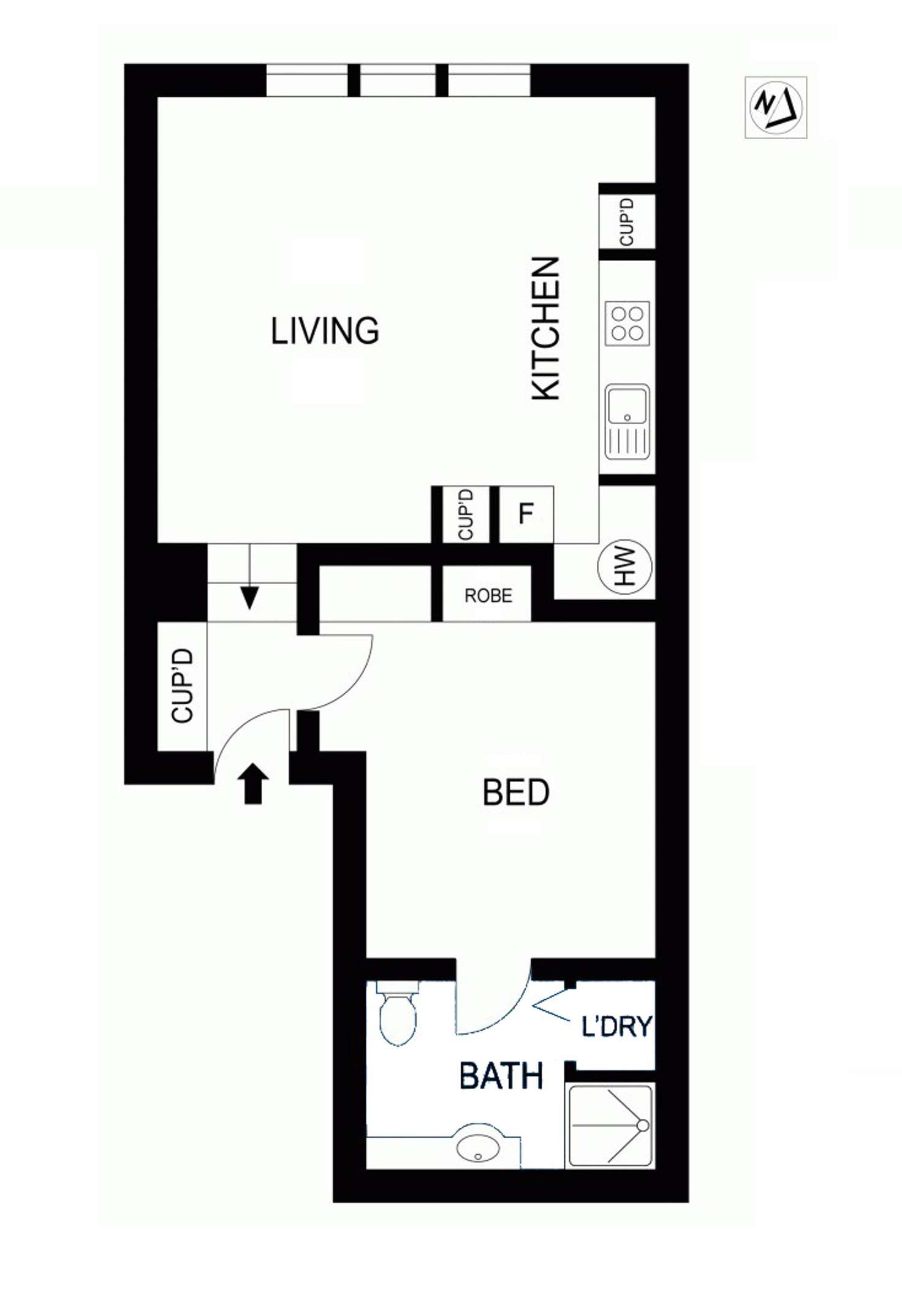 Floorplan of Homely apartment listing, 206/29 Market Street, Melbourne VIC 3000