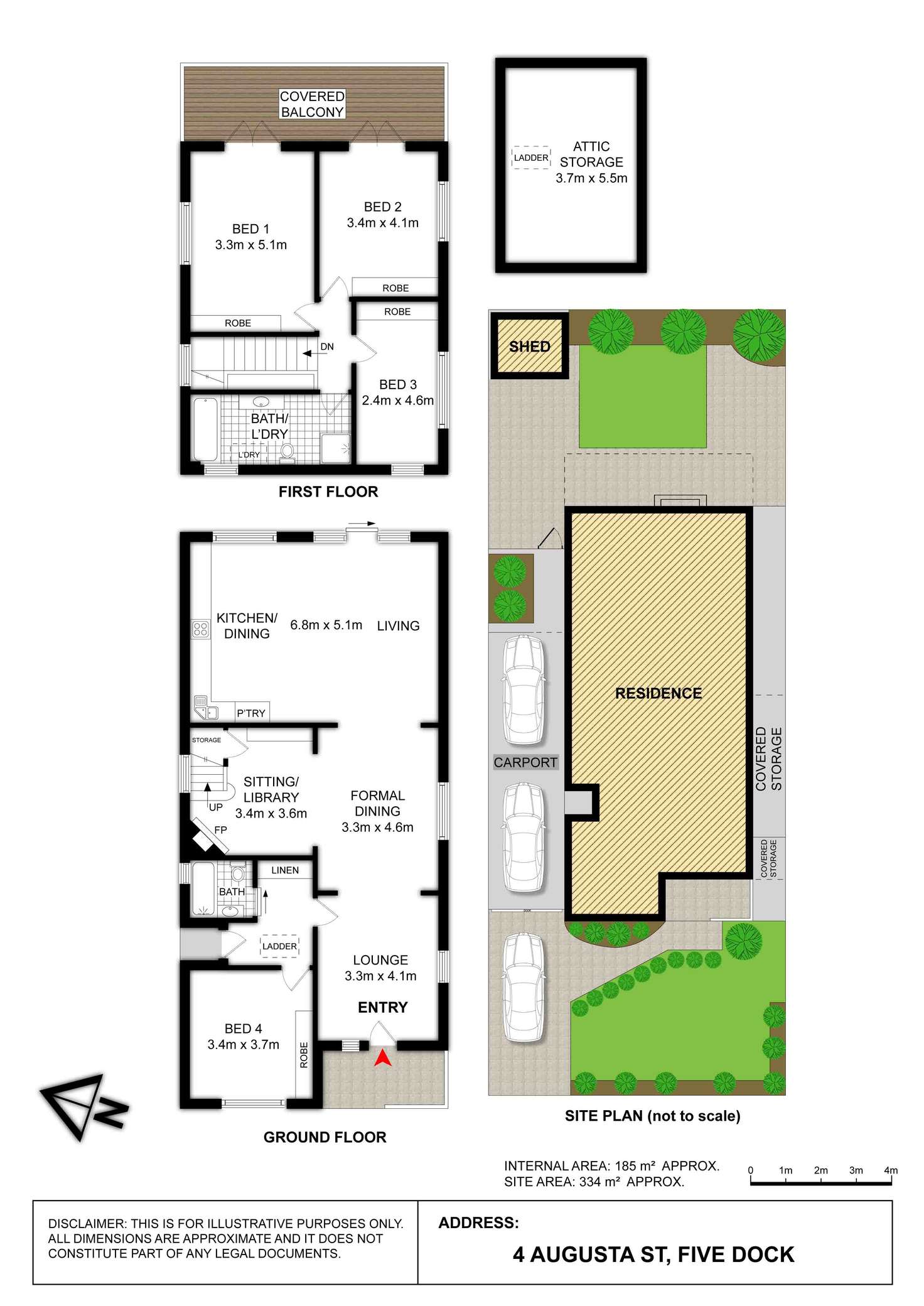 Floorplan of Homely house listing, 4 AUGUSTA STREET, Five Dock NSW 2046