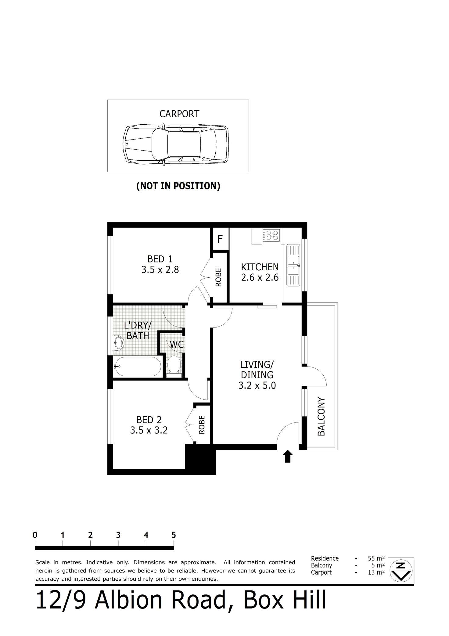 Floorplan of Homely unit listing, 12/9 Albion Road, Box Hill VIC 3128