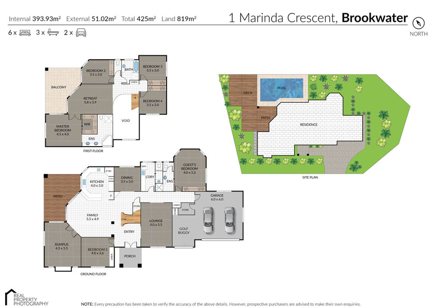 Floorplan of Homely house listing, 1 Marinda Crescent, Brookwater QLD 4300