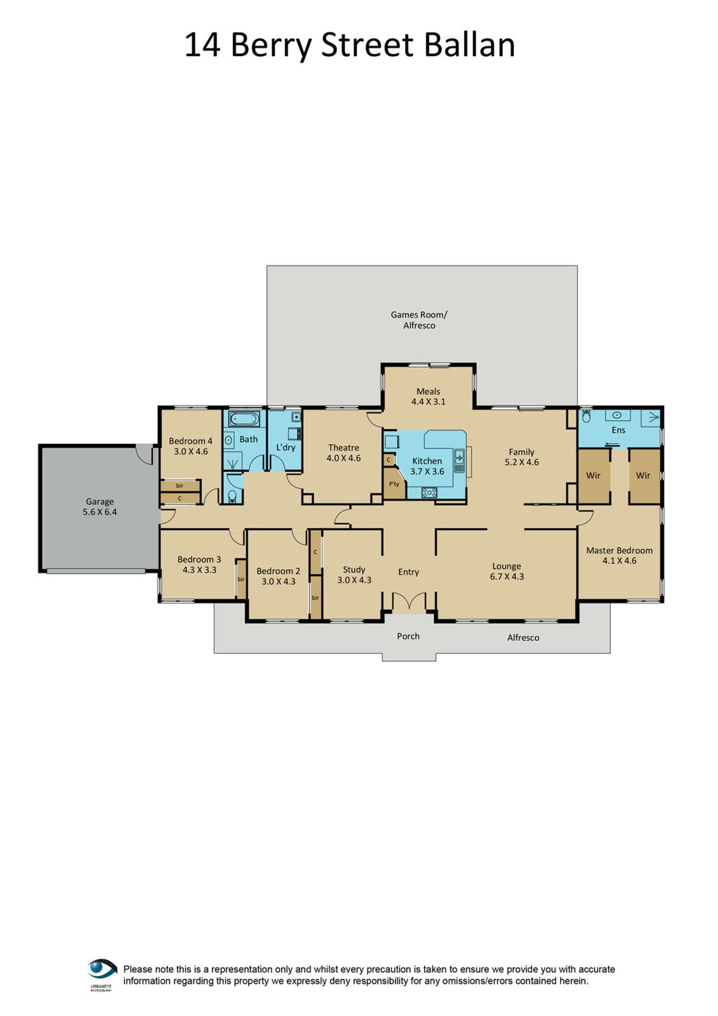 Floorplan of Homely house listing, 14 Berry Street, Ballan VIC 3342