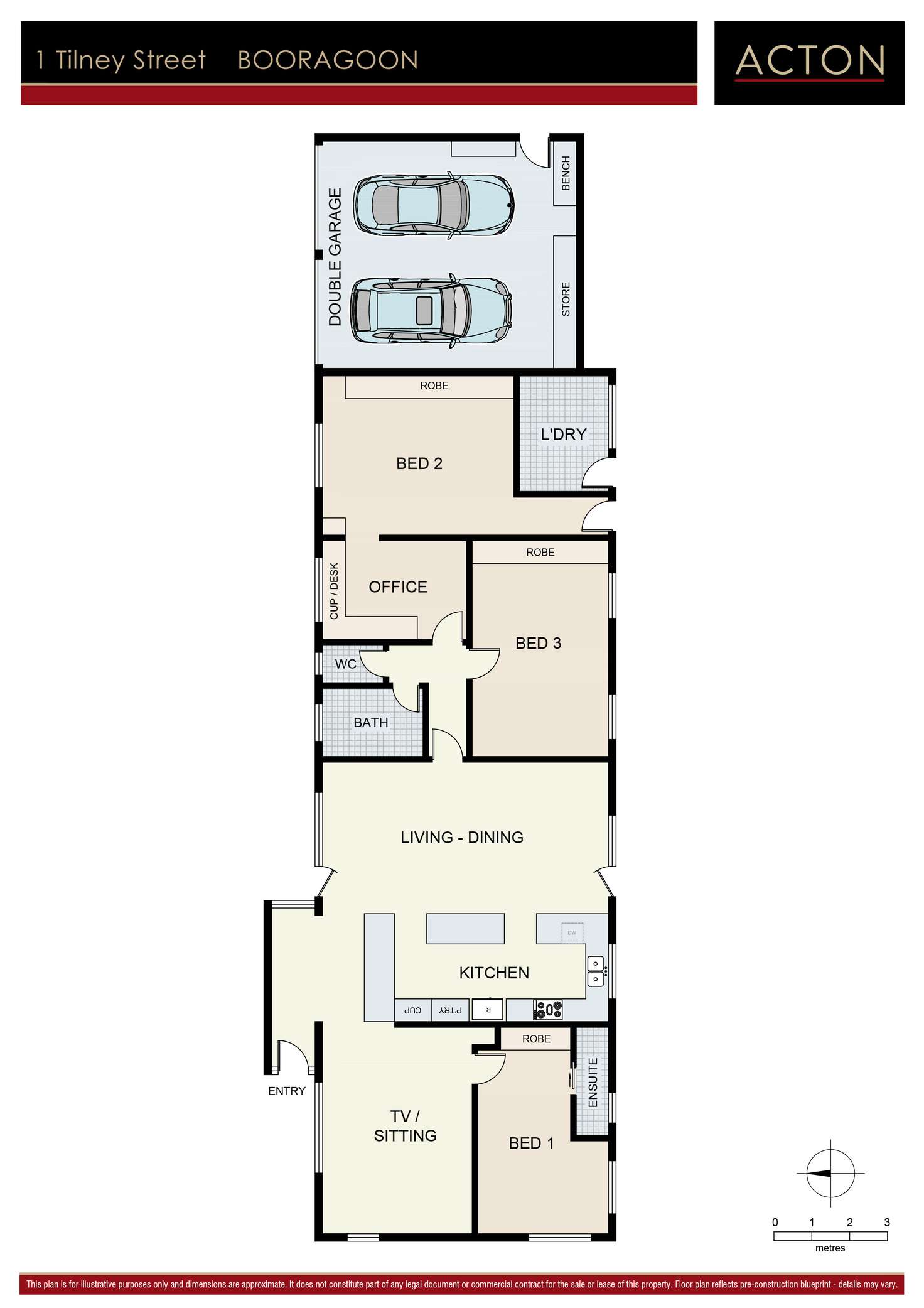 Floorplan of Homely house listing, 1 Tilney Street, Booragoon WA 6154