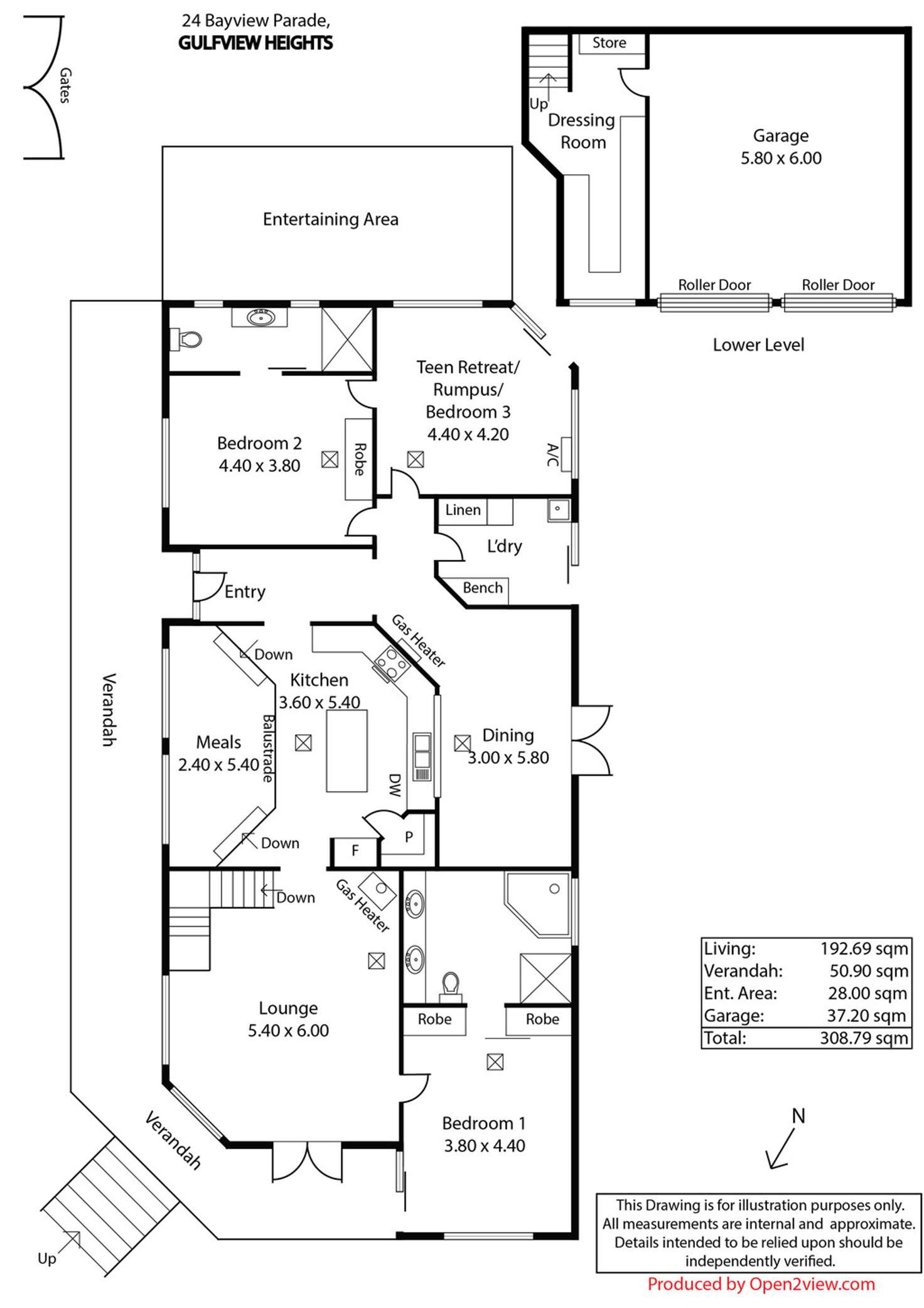 Floorplan of Homely house listing, 24 Bayview Parade, Gulfview Heights SA 5096