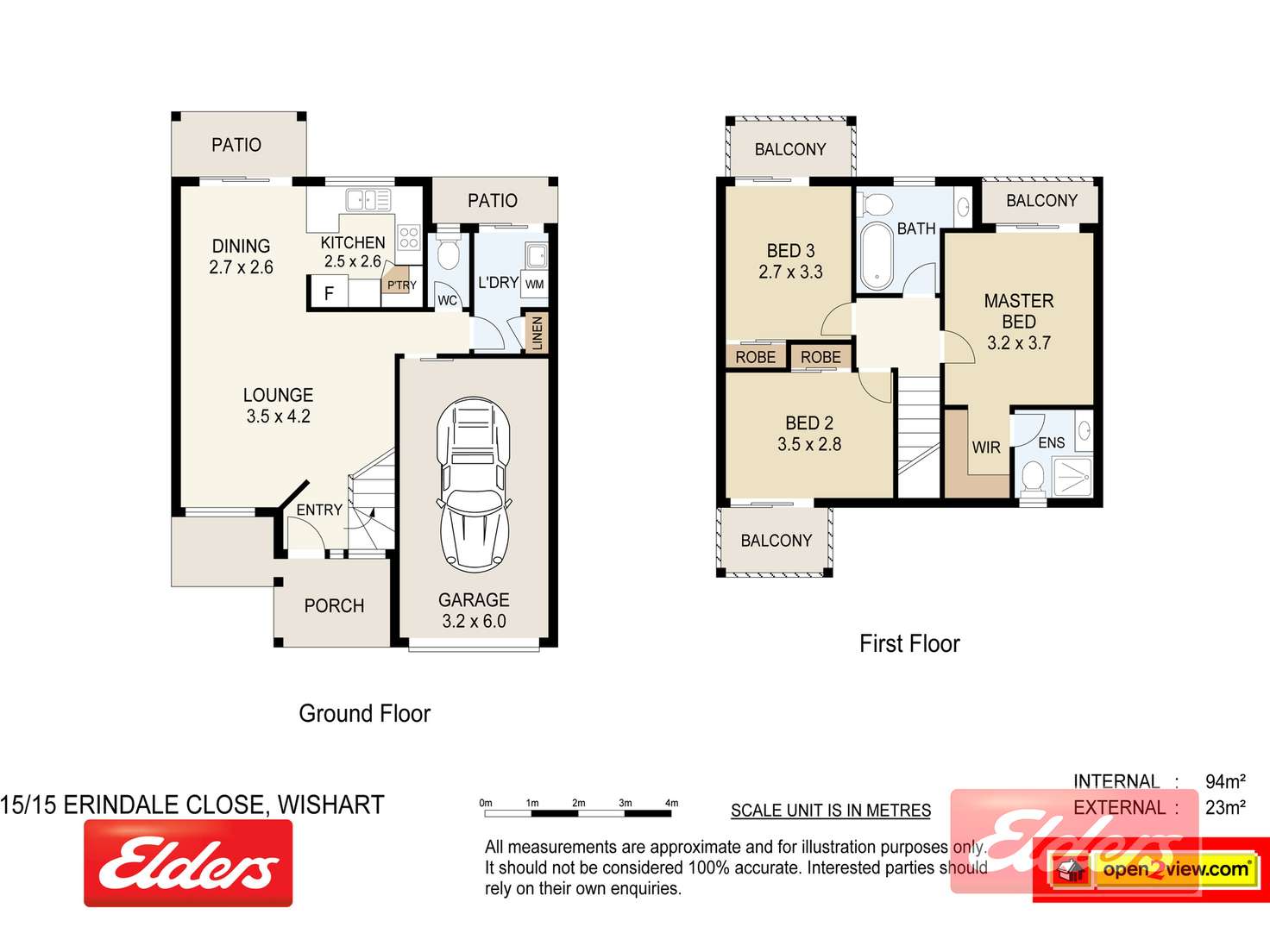 Floorplan of Homely townhouse listing, 15/15 Erindale Close, Wishart QLD 4122