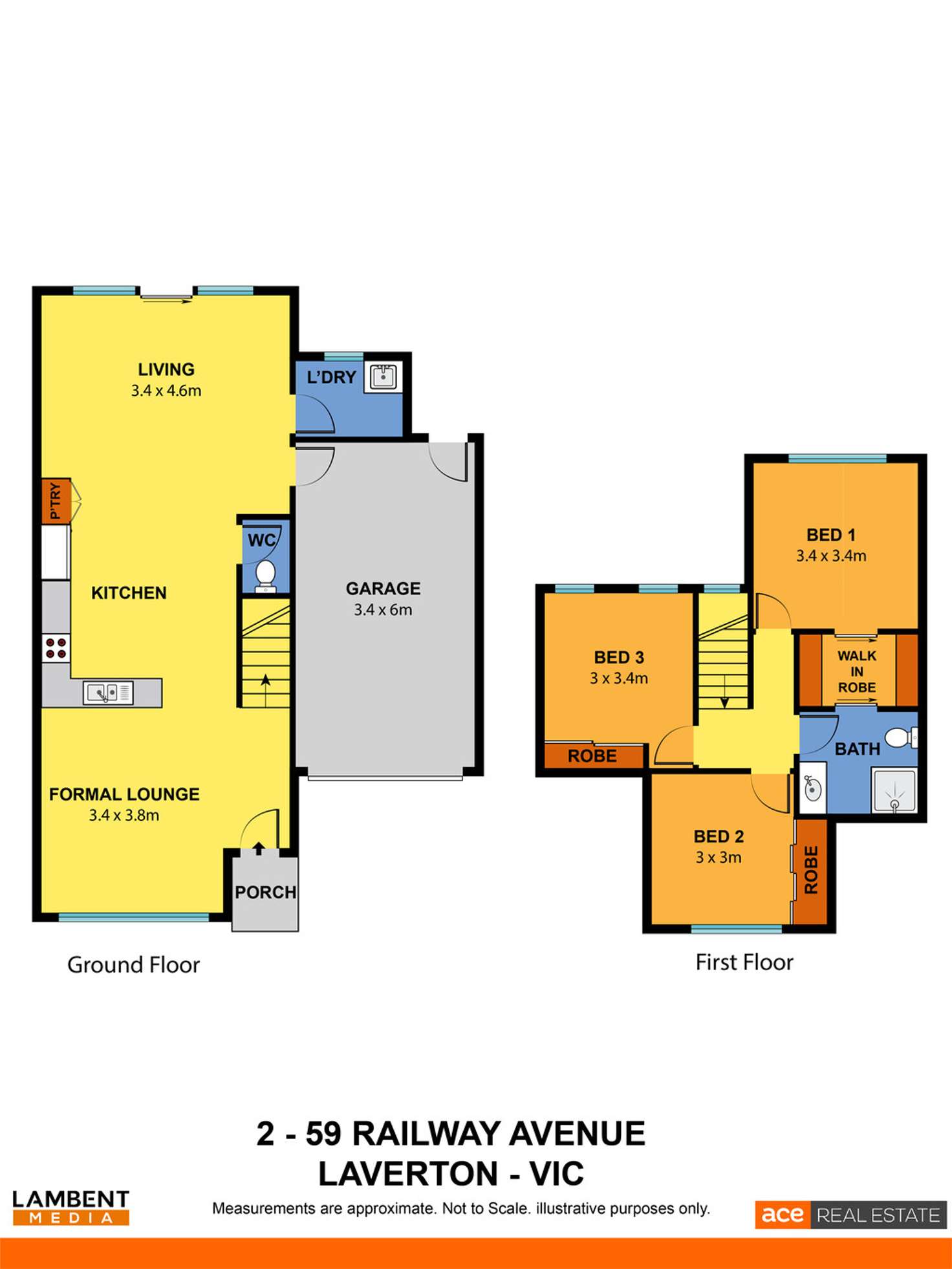 Floorplan of Homely townhouse listing, 2/59 Railway Avenue, Laverton VIC 3028