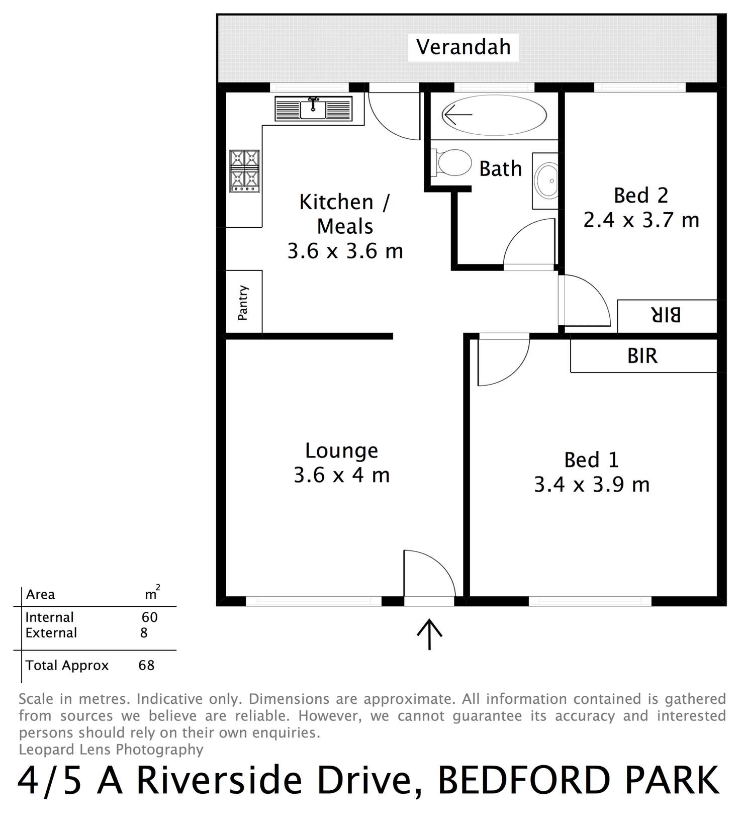 Floorplan of Homely unit listing, 4/5a Riverside Drive, Bedford Park SA 5042