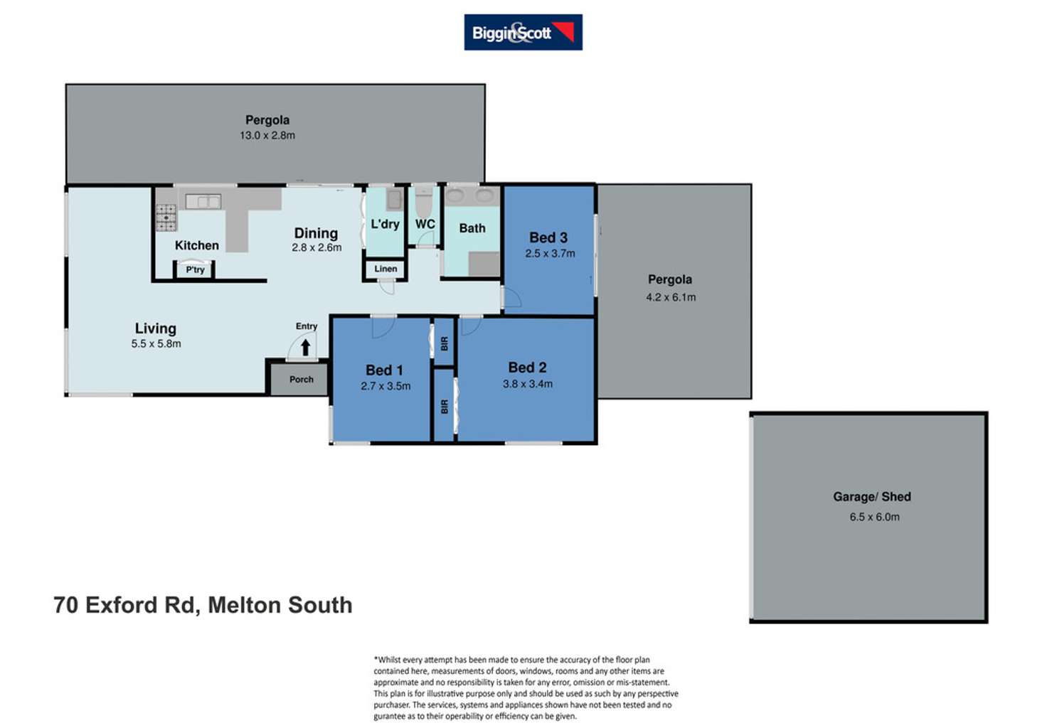 Floorplan of Homely house listing, 70 Exford Road, Melton South VIC 3338