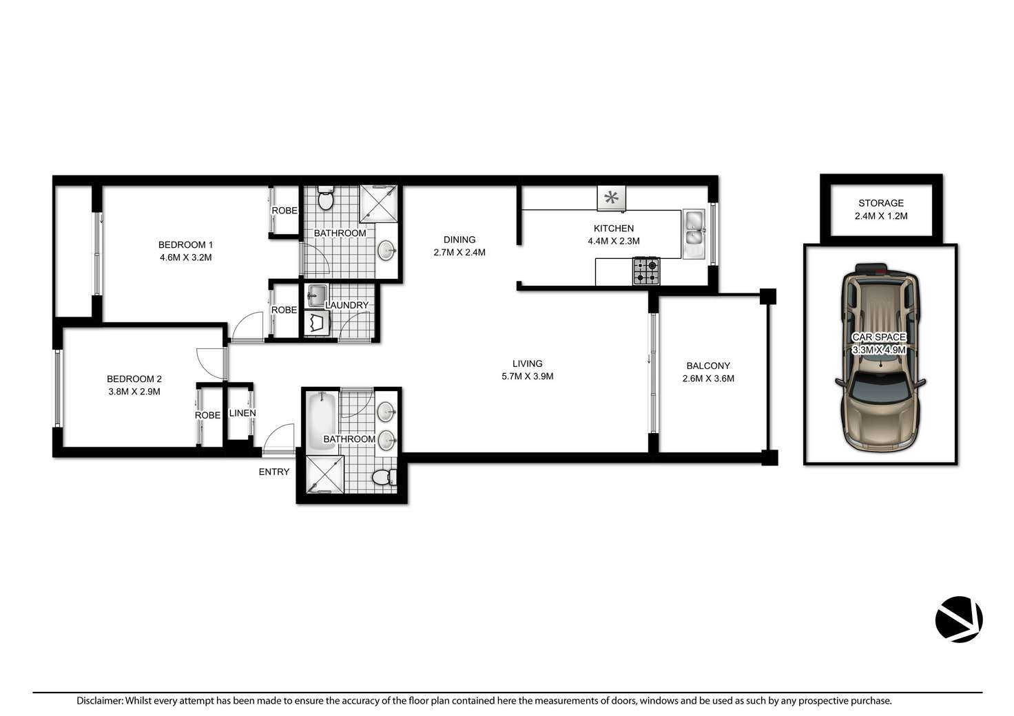 Floorplan of Homely apartment listing, 13/1A Robert Street, Artarmon NSW 2064