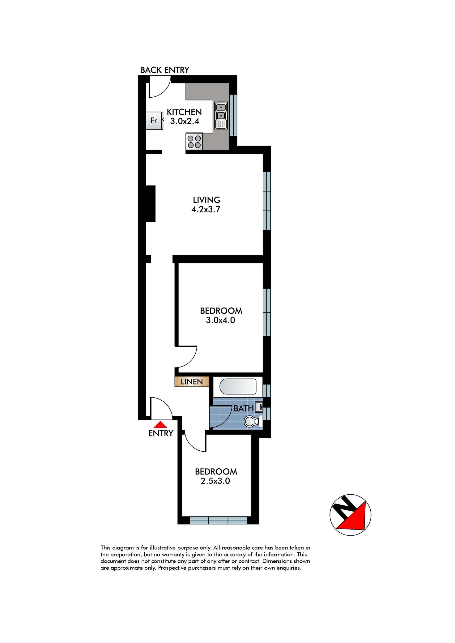 Floorplan of Homely apartment listing, 1/131 Curlewis Street, Bondi Beach NSW 2026