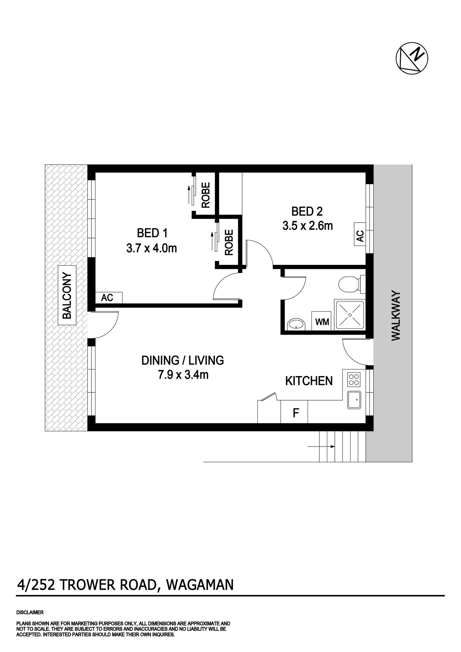 Floorplan of Homely unit listing, 4/252 Trower Road, Wagaman NT 810