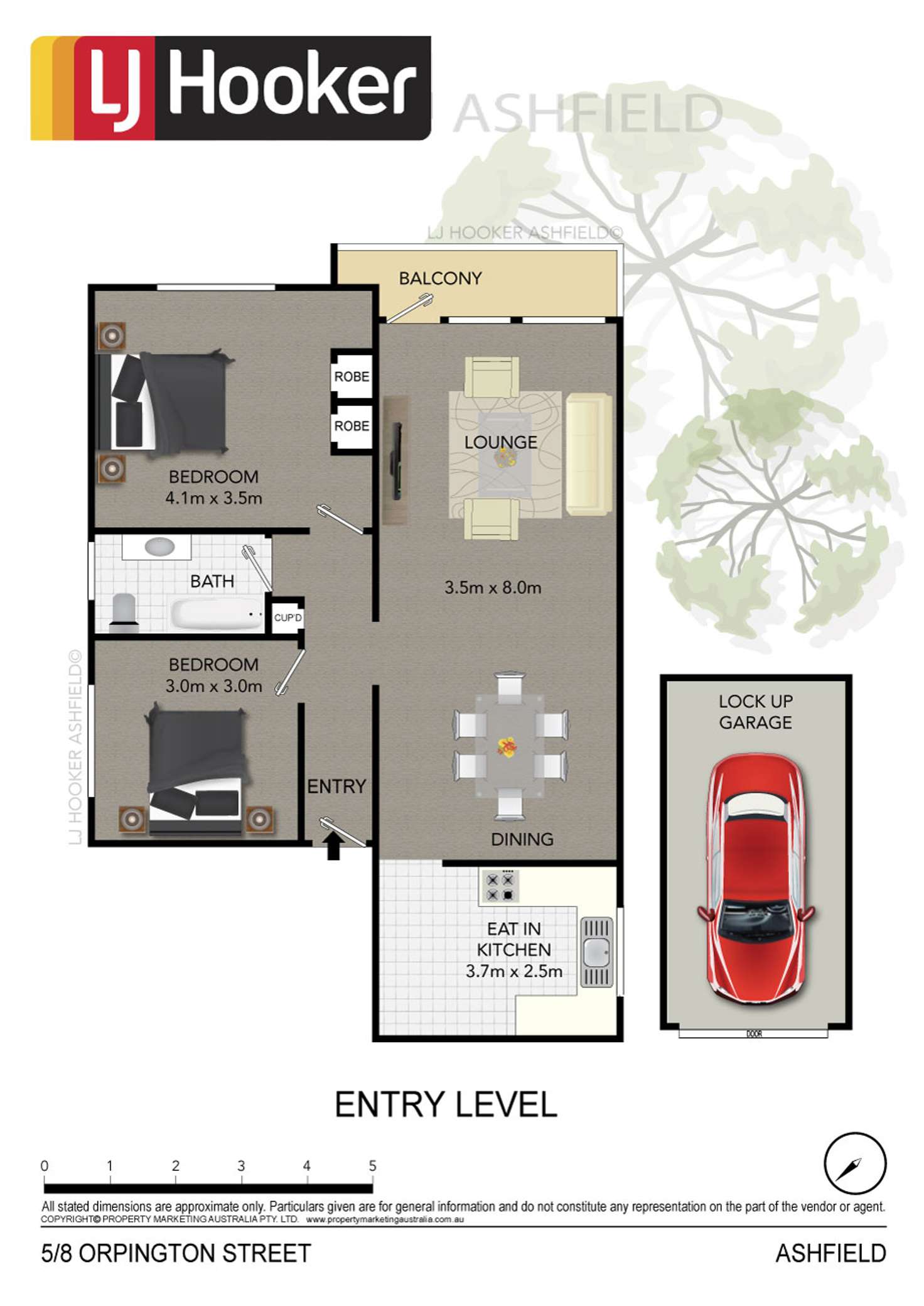 Floorplan of Homely unit listing, 5/8 Orpington Street, Ashfield NSW 2131