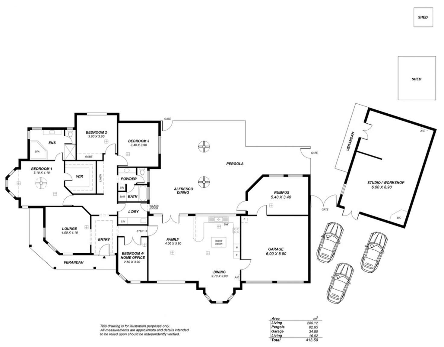 Floorplan of Homely house listing, 13 Harbour Drive, Gulfview Heights SA 5096