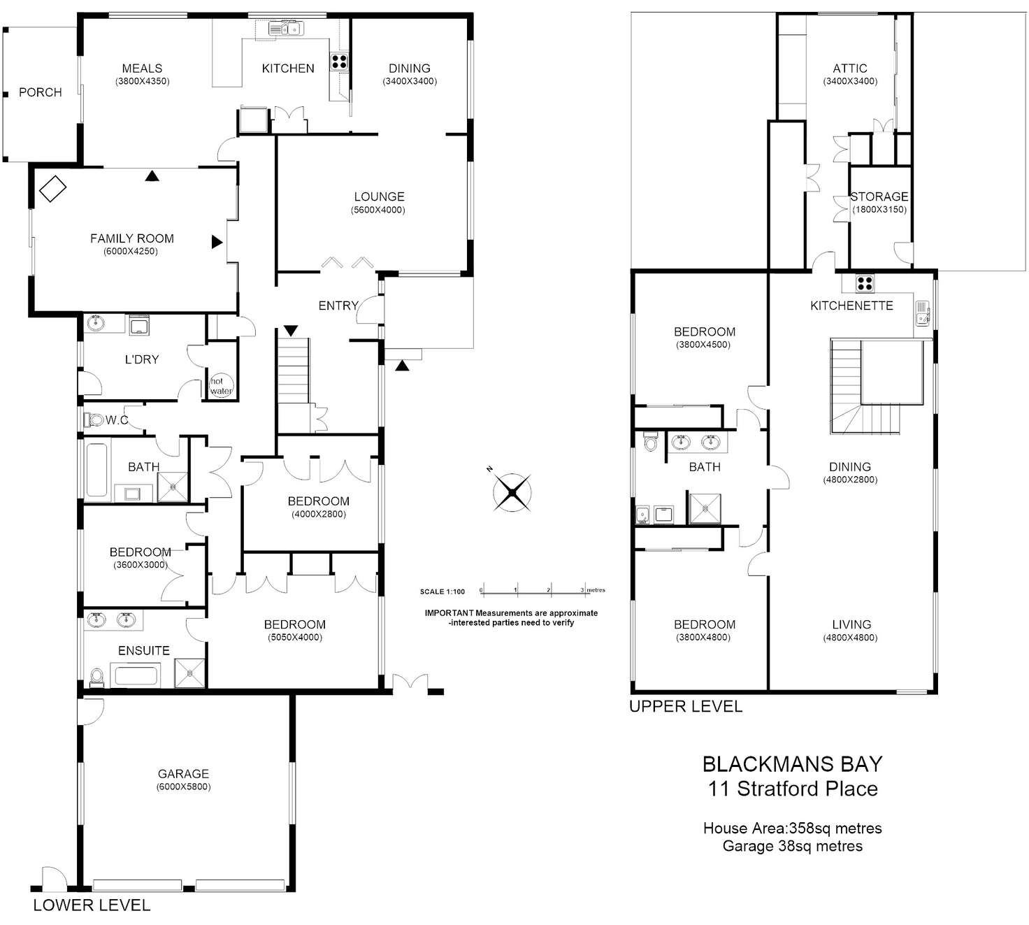 Floorplan of Homely house listing, 11 Stratford Place, Blackmans Bay TAS 7052