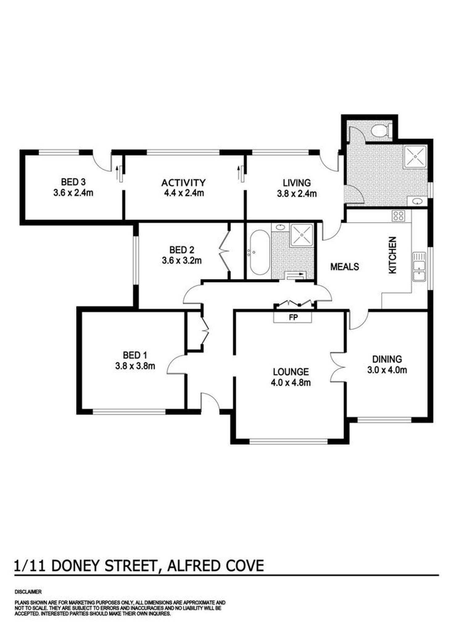 Floorplan of Homely house listing, 11 Doney Street, Alfred Cove WA 6154