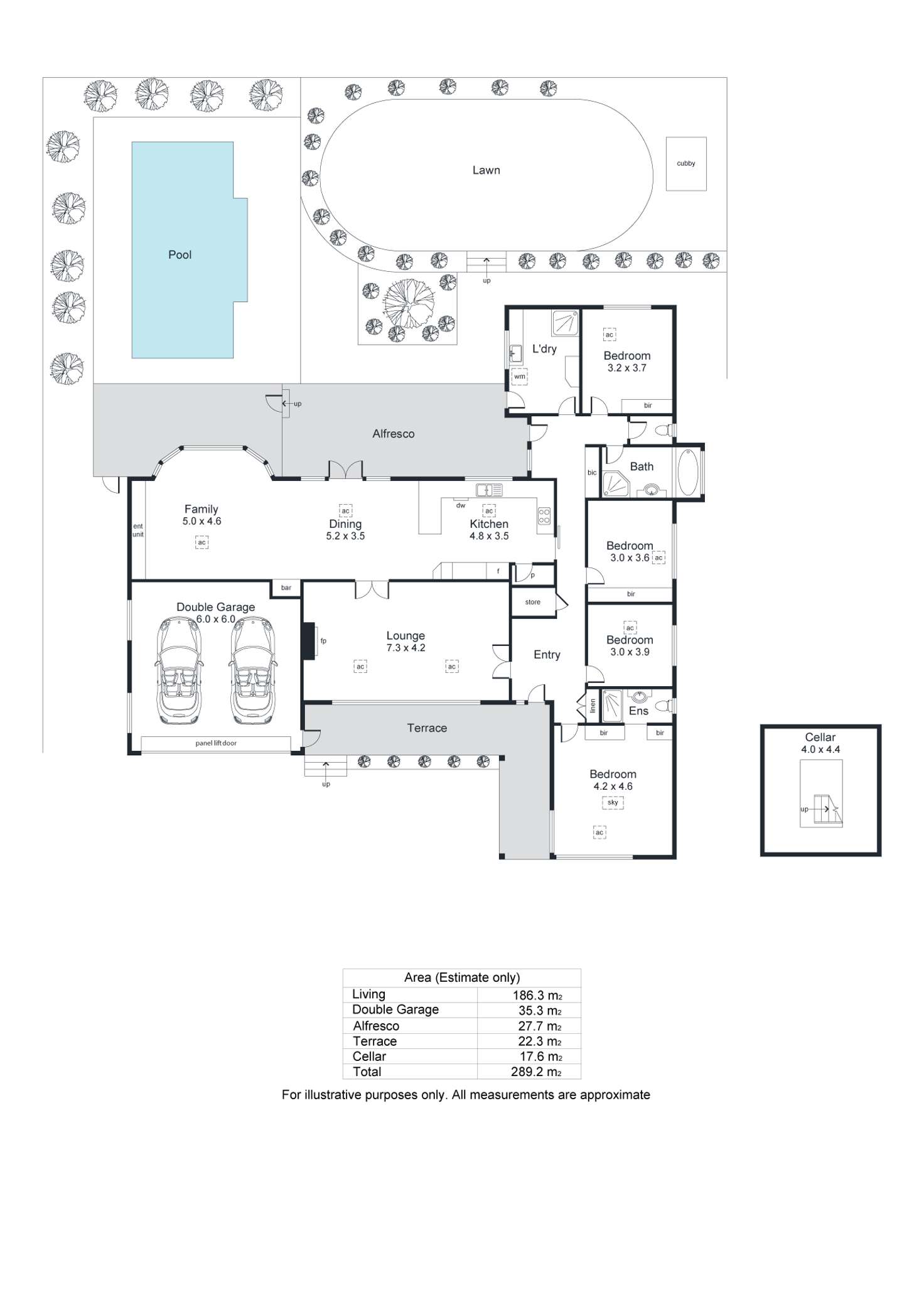 Floorplan of Homely house listing, 4 Memford Way, Flagstaff Hill SA 5159