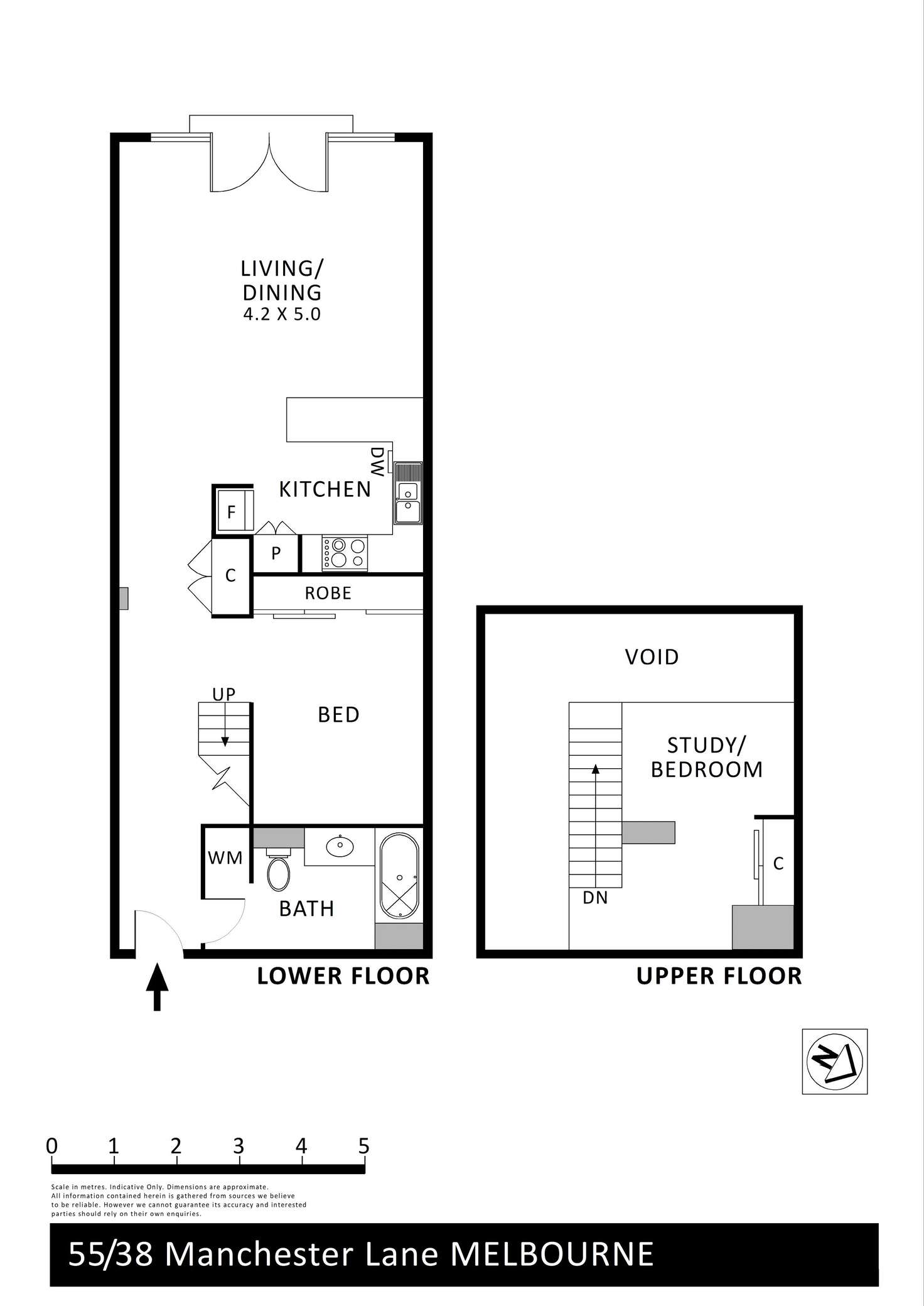 Floorplan of Homely apartment listing, 55/38 Manchester Lane, Melbourne VIC 3000