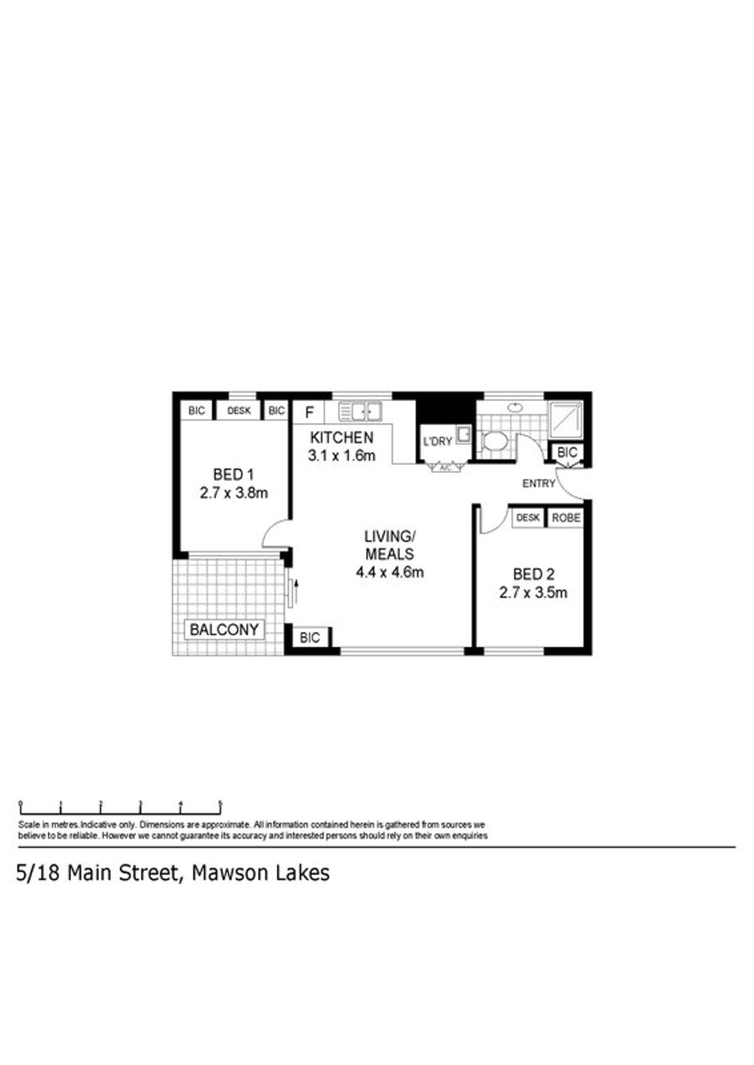 Floorplan of Homely apartment listing, 5/18-28 Main Street, Mawson Lakes SA 5095