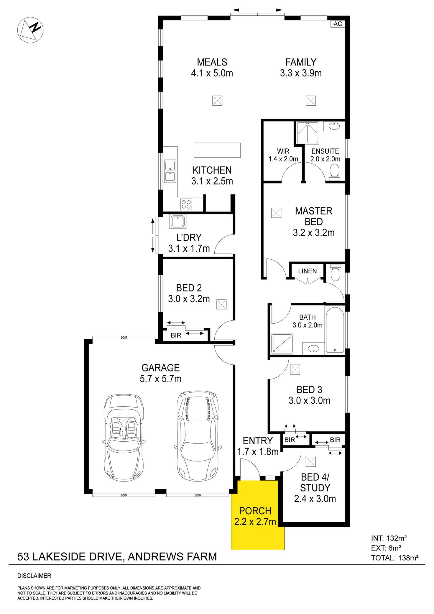 Floorplan of Homely house listing, 53 Lakeside Drive, Andrews Farm SA 5114