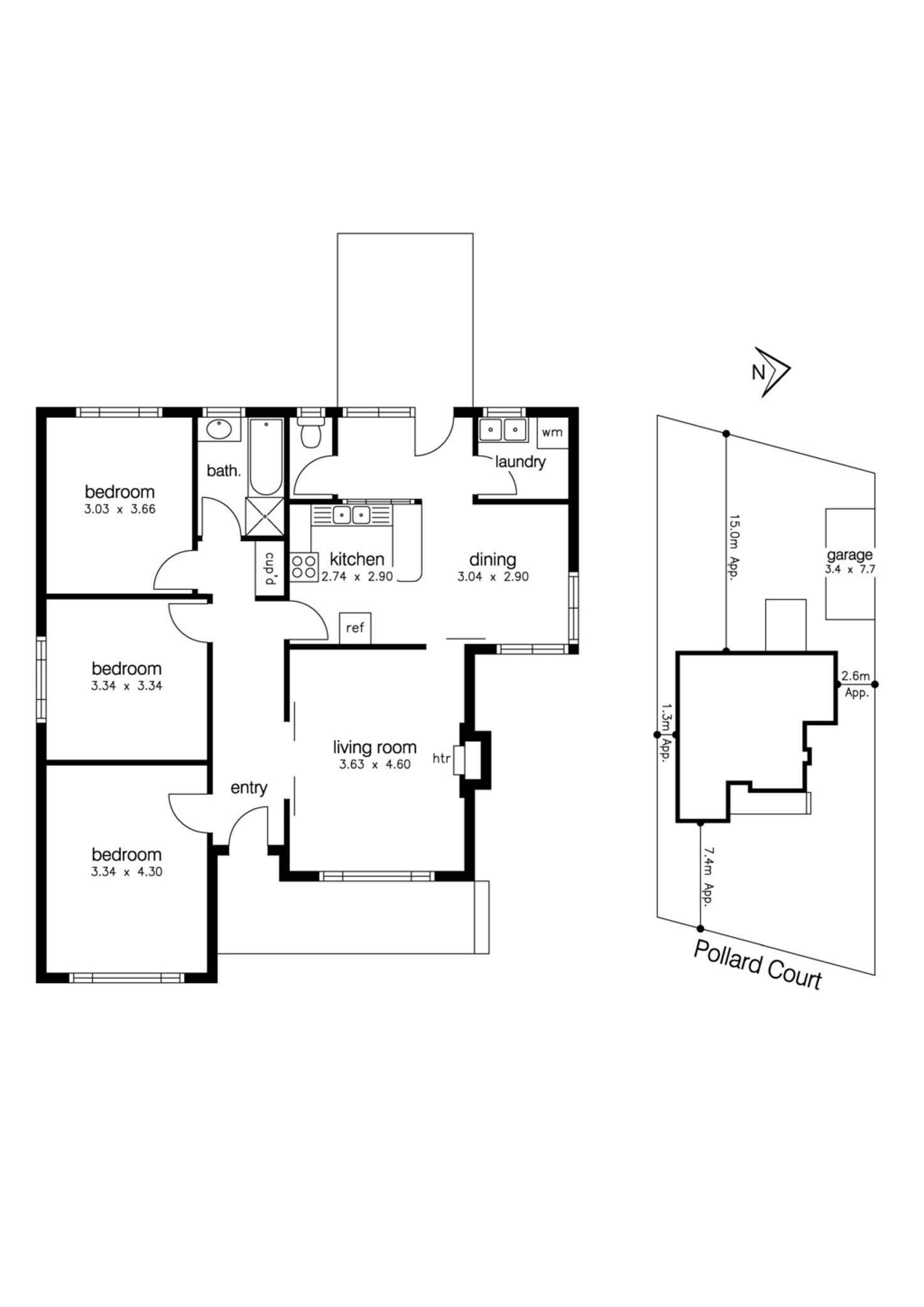 Floorplan of Homely house listing, 3 Pollard Court, Altona VIC 3018