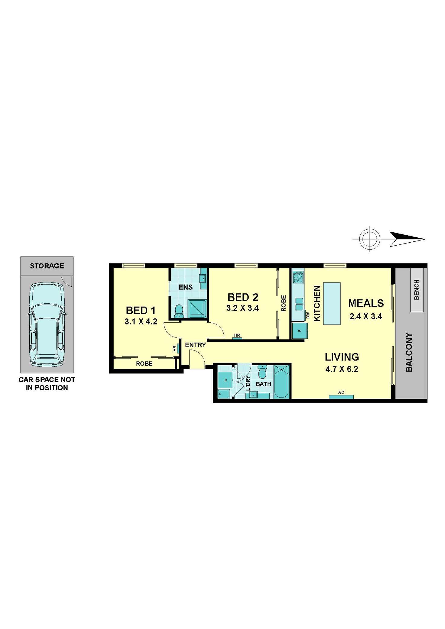 Floorplan of Homely apartment listing, 2/6 Sturt Street, Essendon VIC 3040