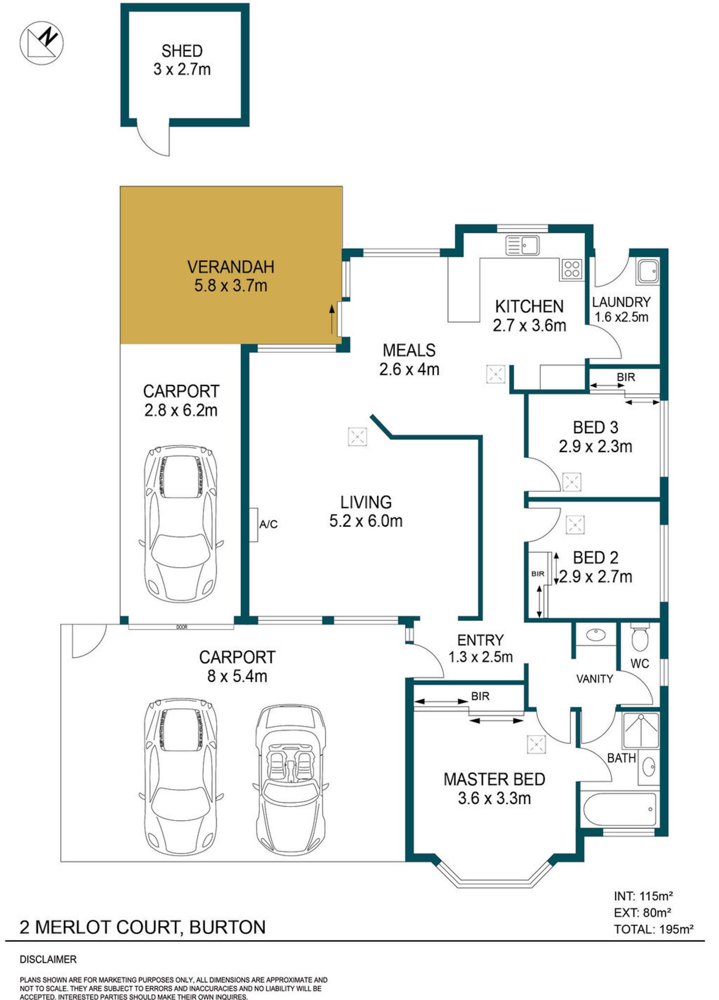 Floorplan of Homely house listing, 2 Merlot Court, Burton SA 5110
