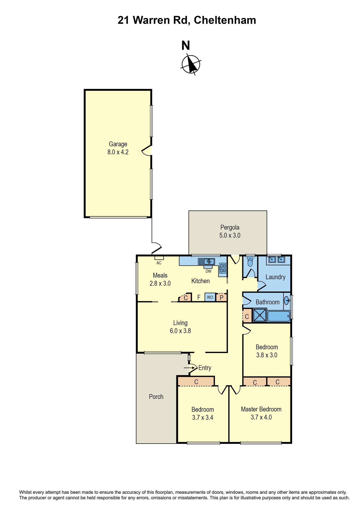 Floorplan of Homely house listing, 21 Warren Road, Cheltenham VIC 3192
