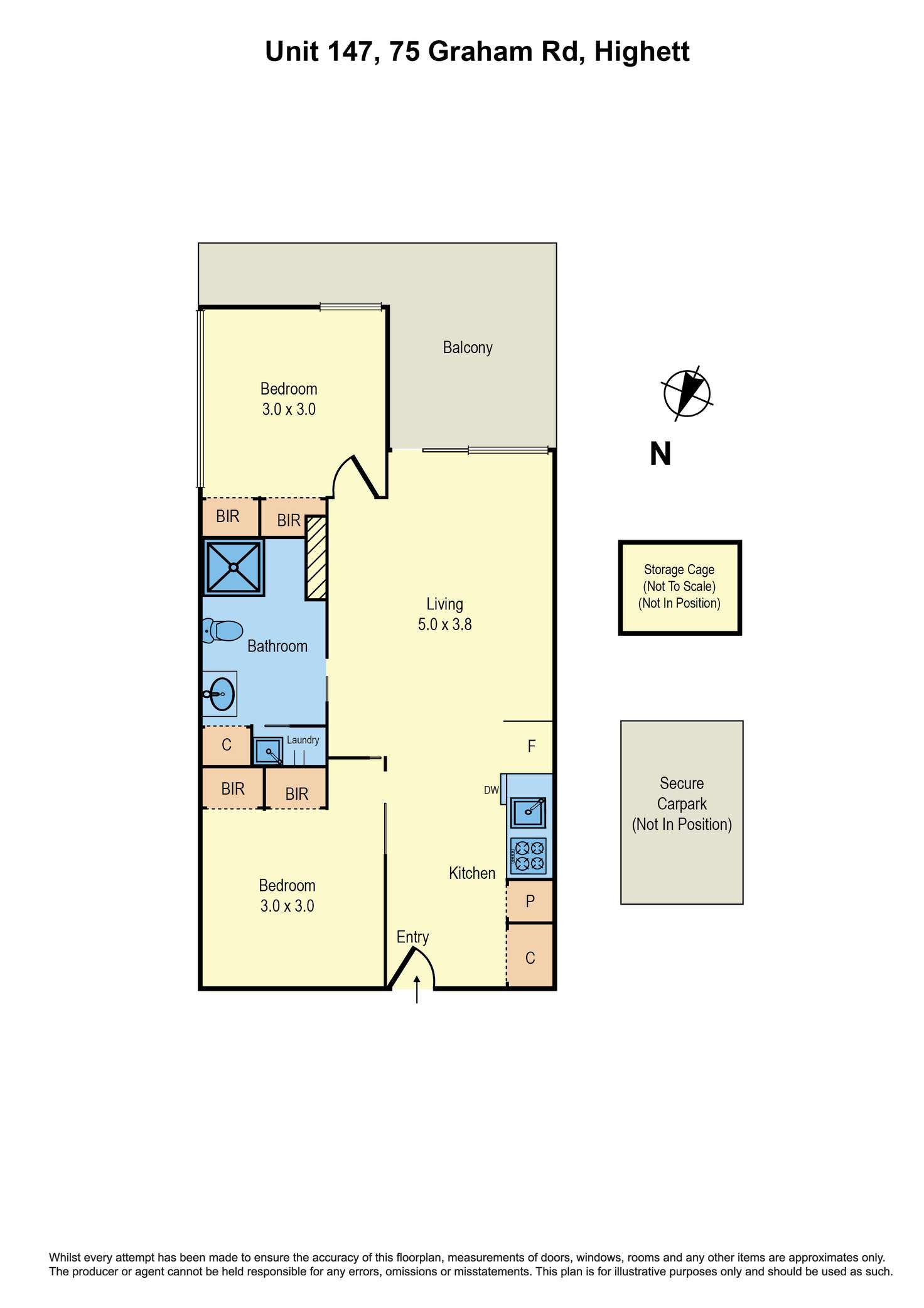 Floorplan of Homely apartment listing, 147/75 Graham Road, Highett VIC 3190