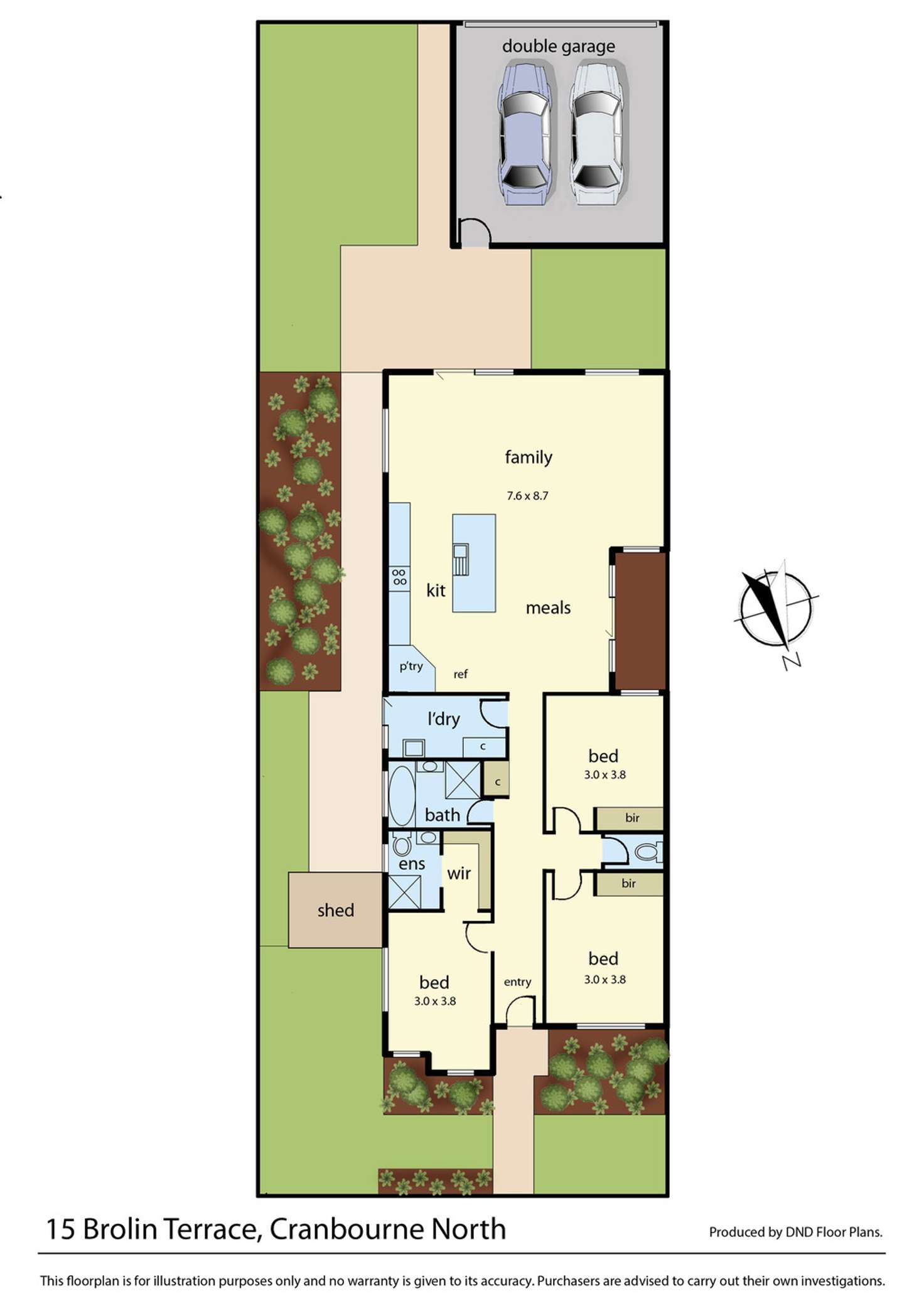 Floorplan of Homely house listing, 15 Brolin Terrace, Cranbourne North VIC 3977