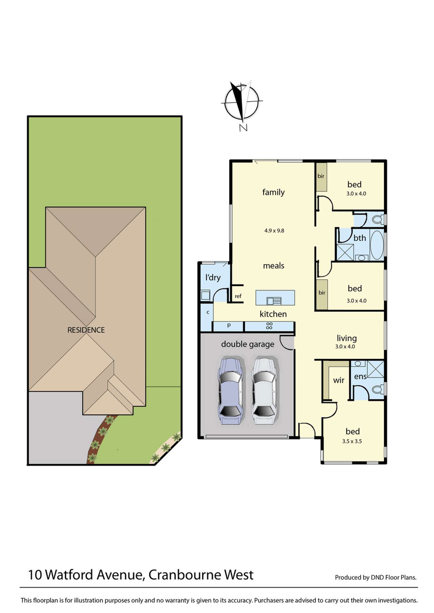 Floorplan of Homely house listing, 10 Watford Avenue, Cranbourne West VIC 3977