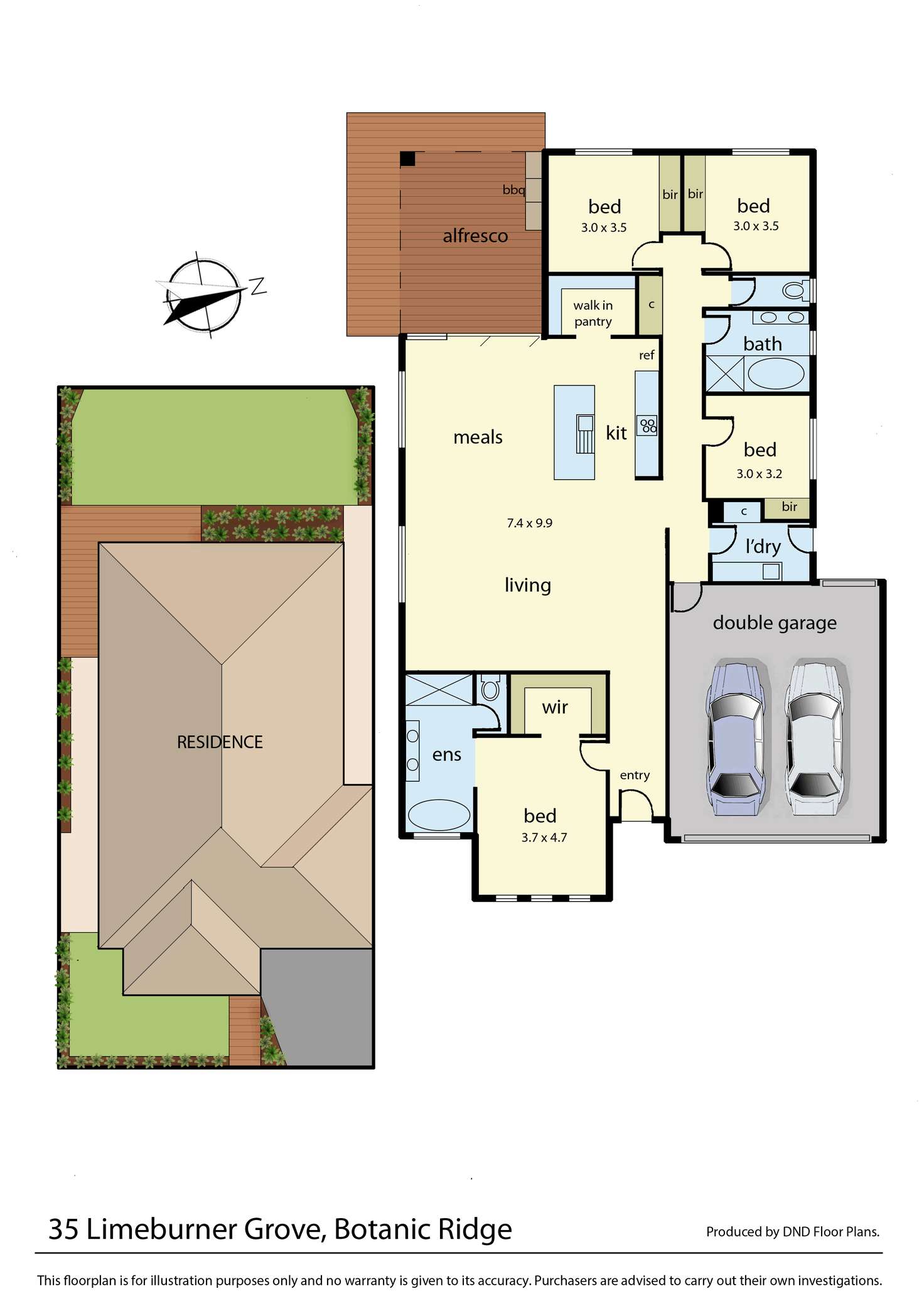 Floorplan of Homely house listing, 35 Limeburner Grove, Botanic Ridge VIC 3977