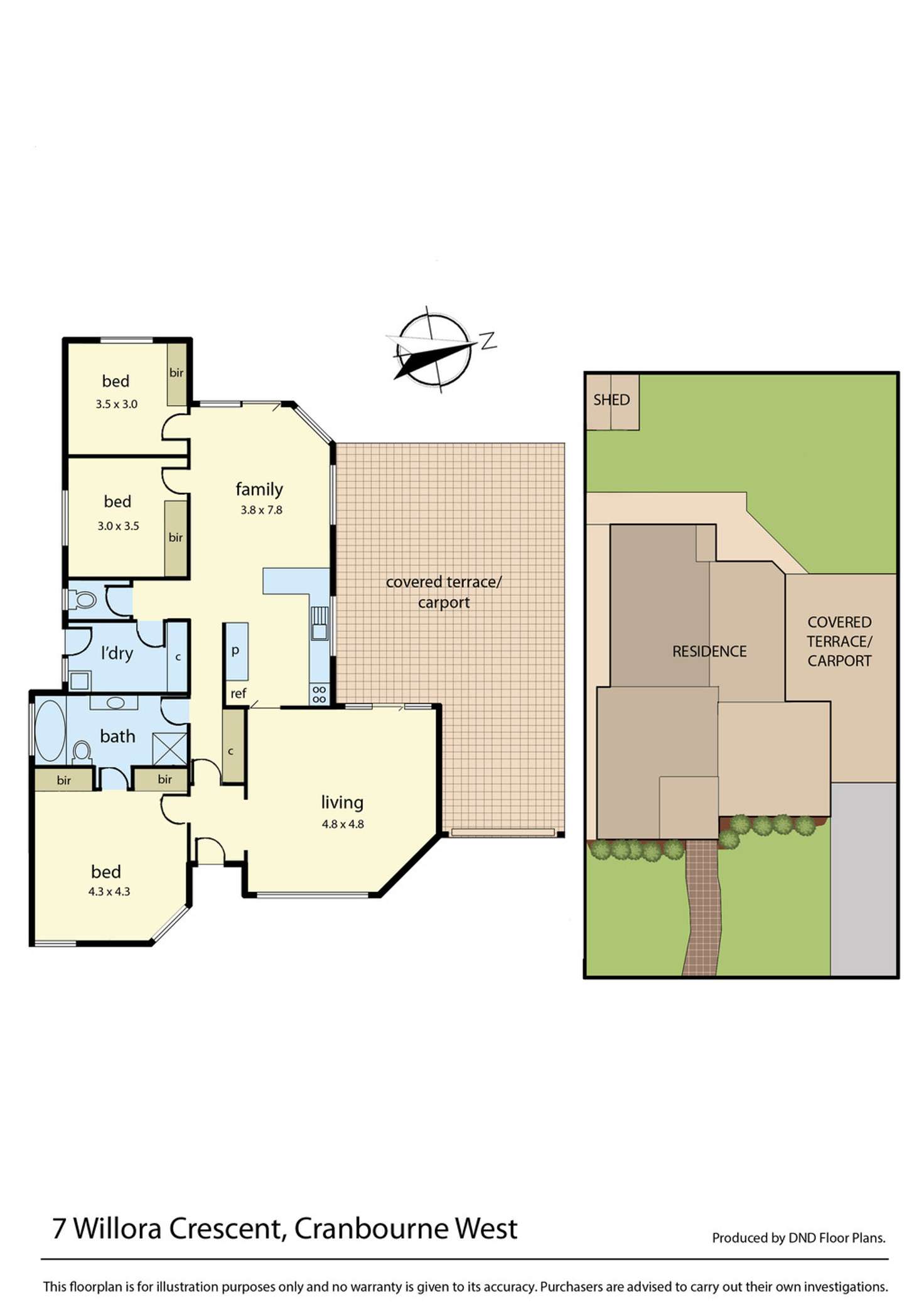 Floorplan of Homely house listing, 7 Willora Crescent, Cranbourne West VIC 3977