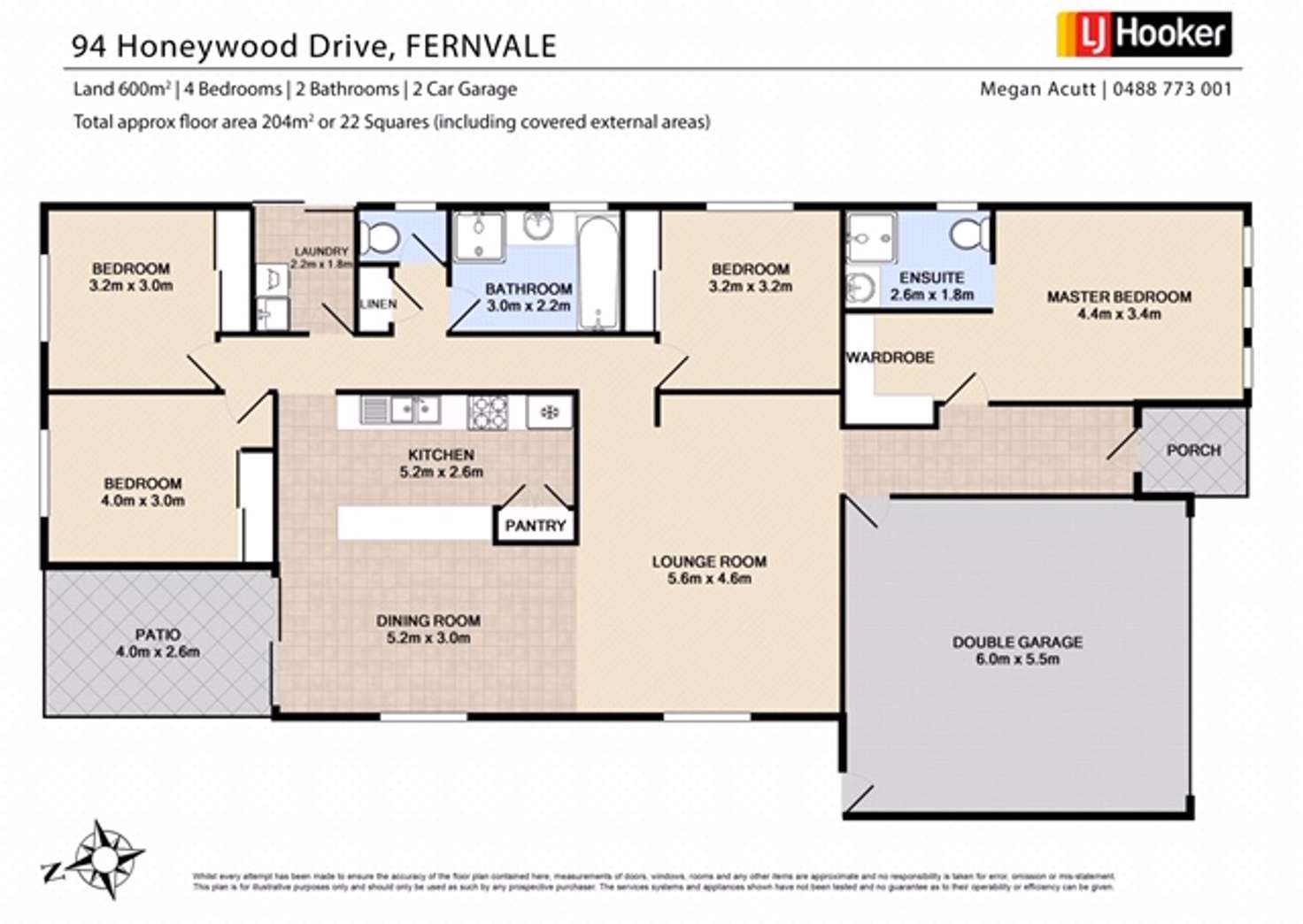 Floorplan of Homely house listing, 94 Honeywood Drive, Fernvale QLD 4306