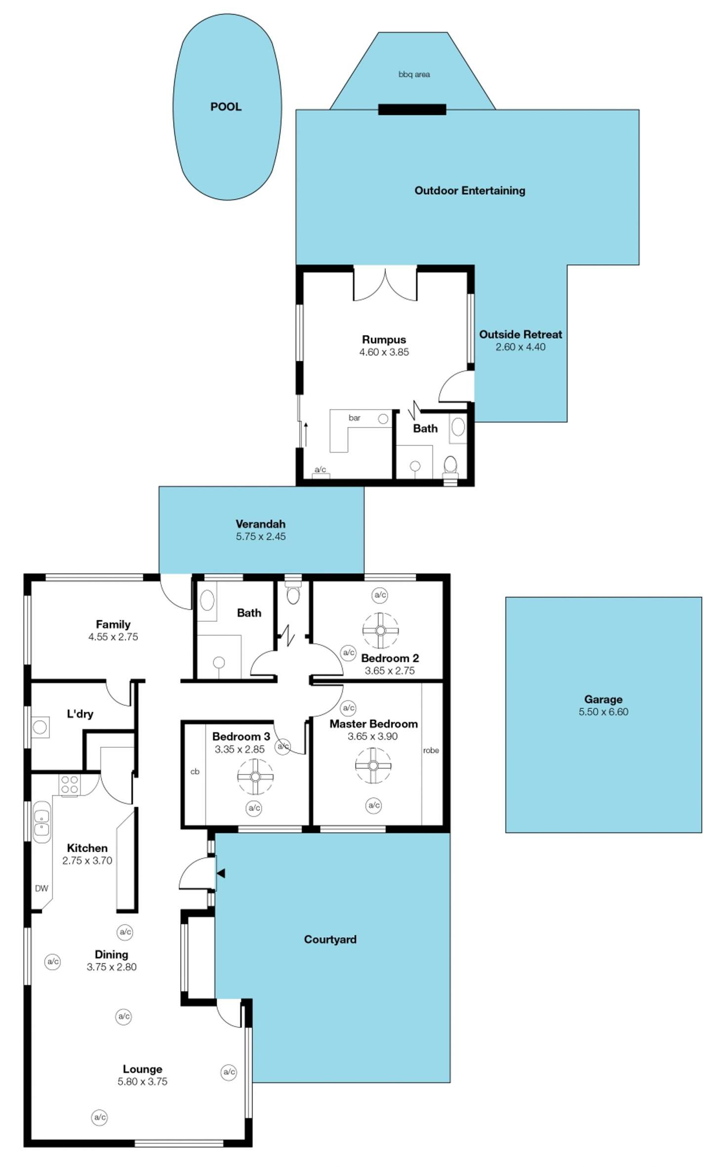 Floorplan of Homely house listing, 28 Ackland Avenue, Christies Beach SA 5165