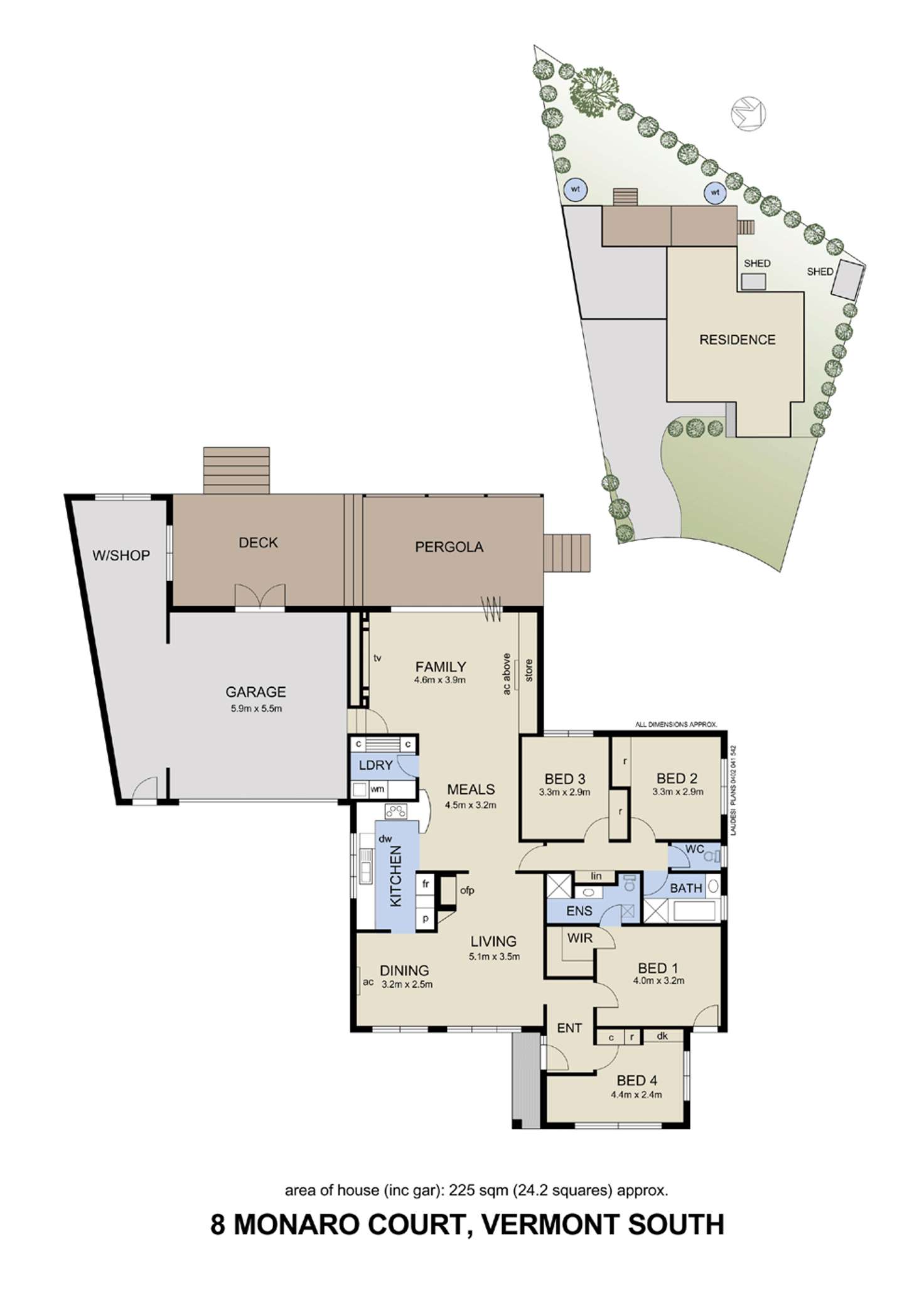 Floorplan of Homely house listing, 8 Monaro Court, Vermont South VIC 3133