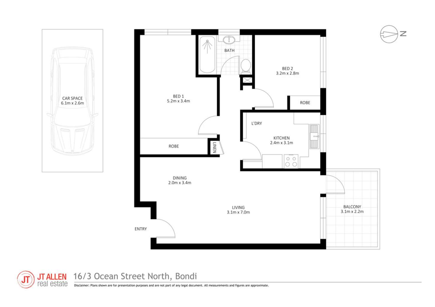 Floorplan of Homely apartment listing, 16/3 Ocean Street, Bondi NSW 2026